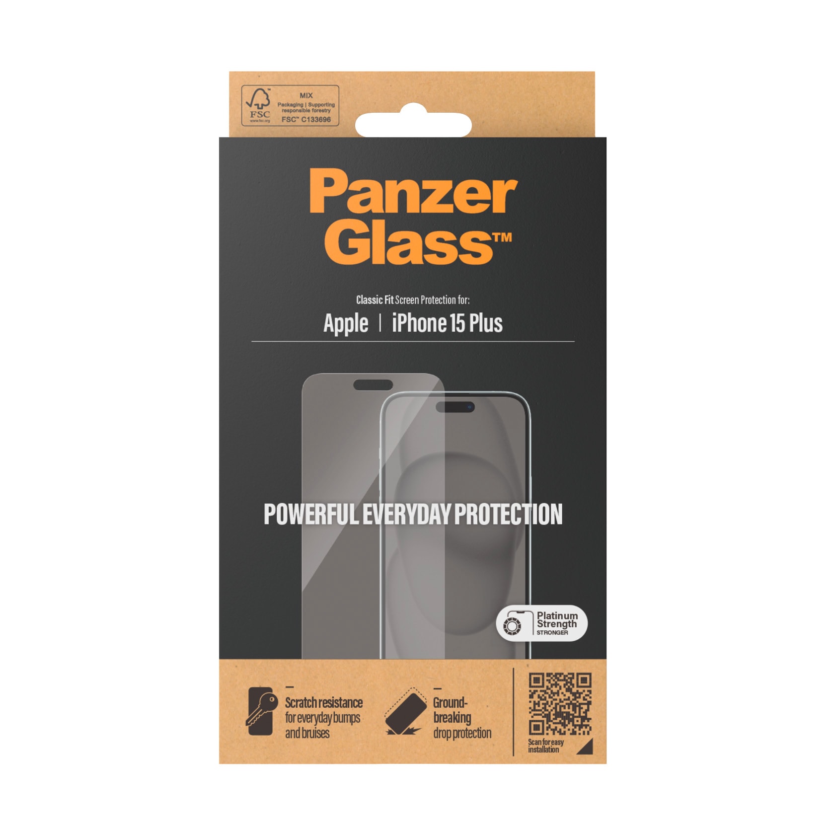 PanzerGlass Displayschutzglas »Screen Protector Glass«, für iPhone 15 Plus