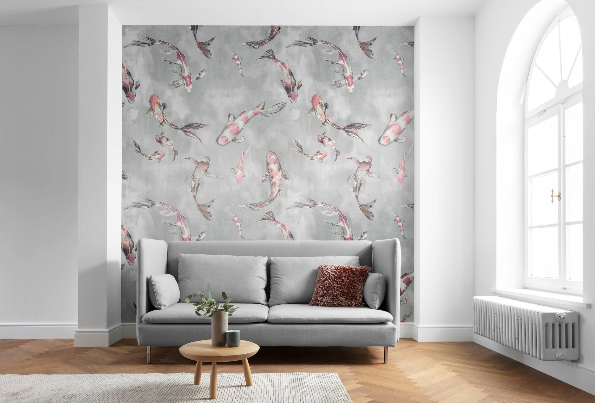 Komar Vliestapete »Digitaldruck Vlies - Koi - Größe 300 x 280 cm«, bedruckt, Wohnzimmer, Schlafzimmer