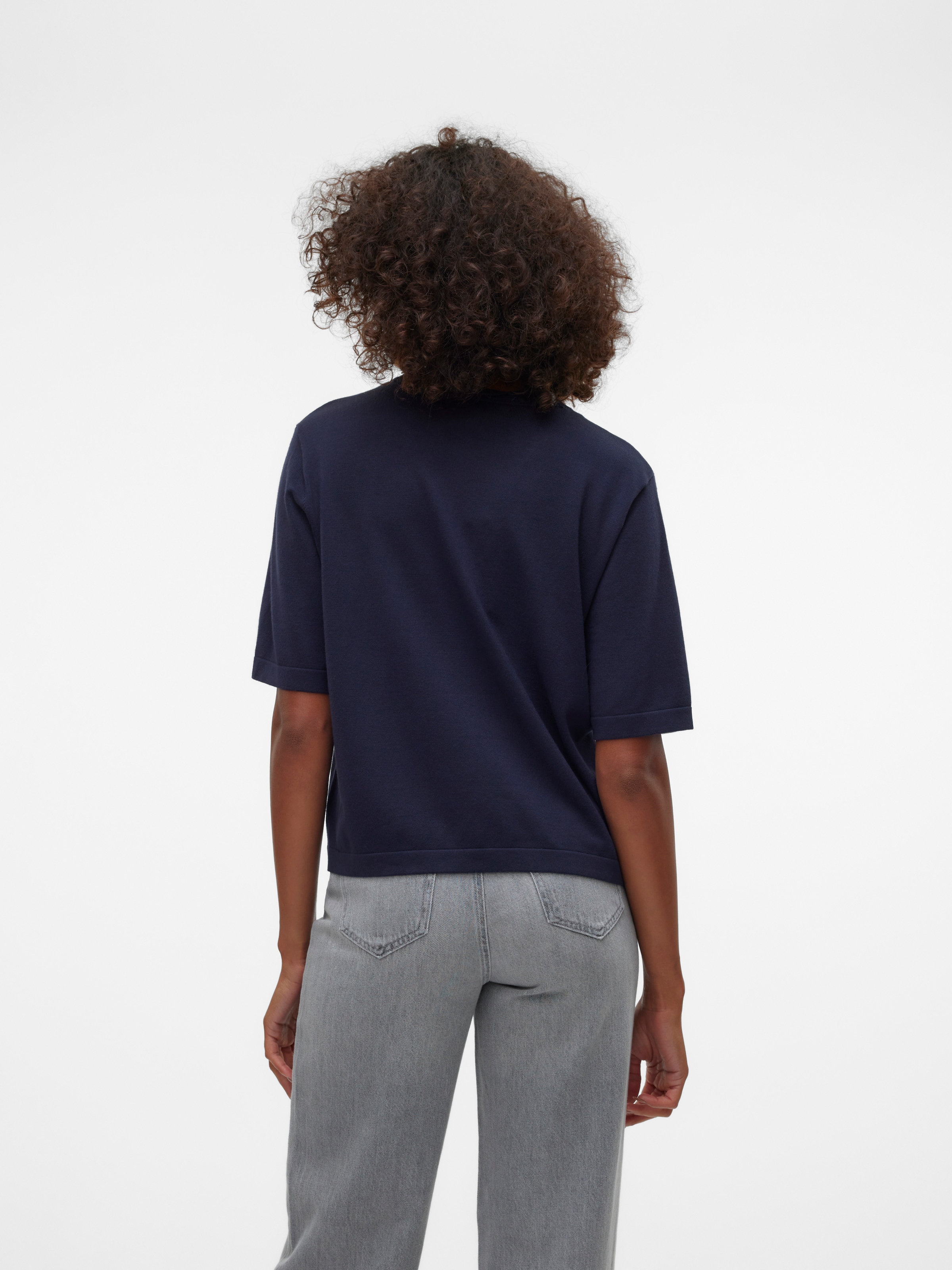 Vero Moda Kurzarmpullover »VMSILJE 2/4 O-NCK OVERSIZE PULL GA NOOS«