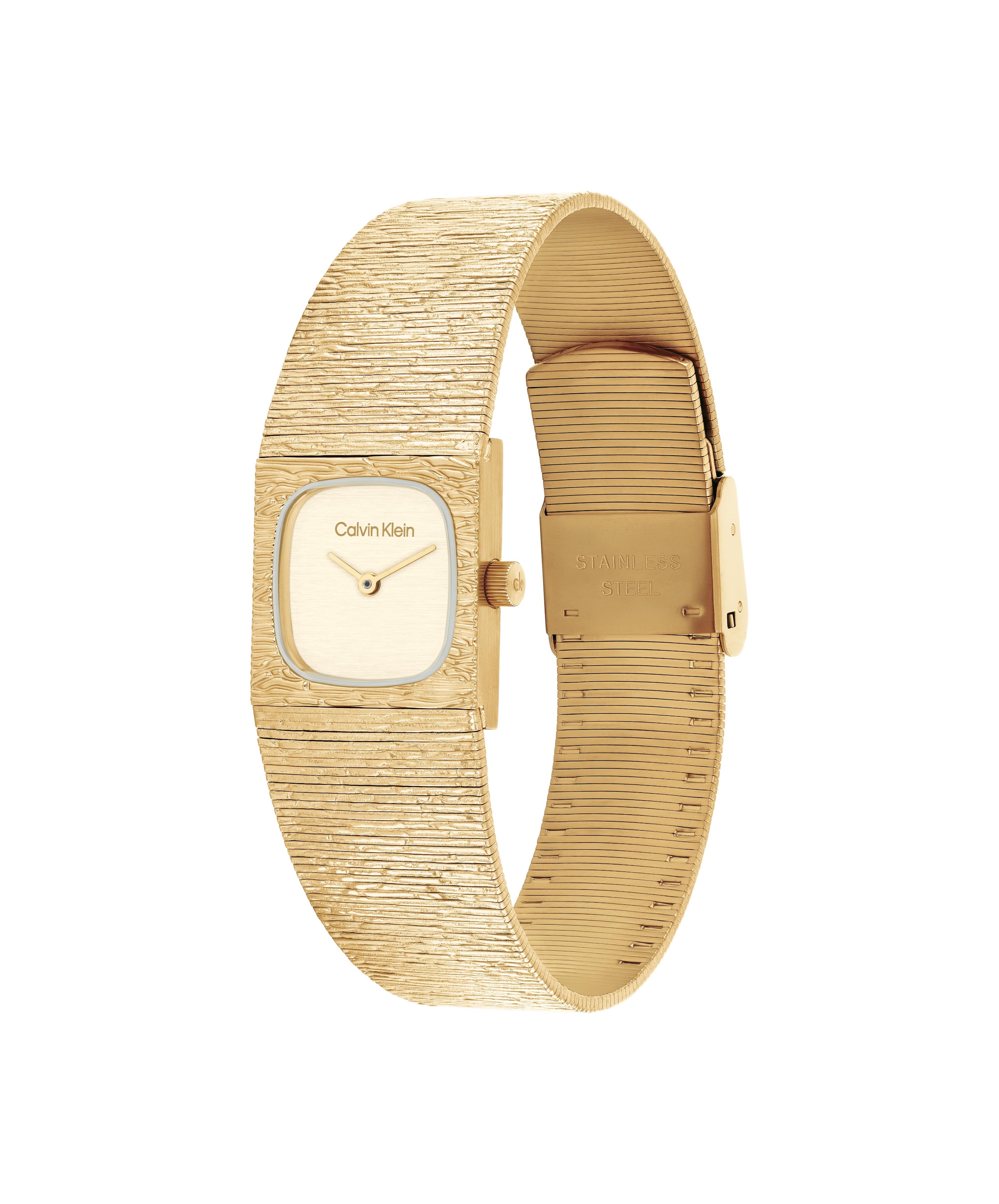 Calvin Klein Quarzuhr »SOPHISTICATED SQUARE« Armbanduhr, Damenuhr, Edelstahlarmband, analog