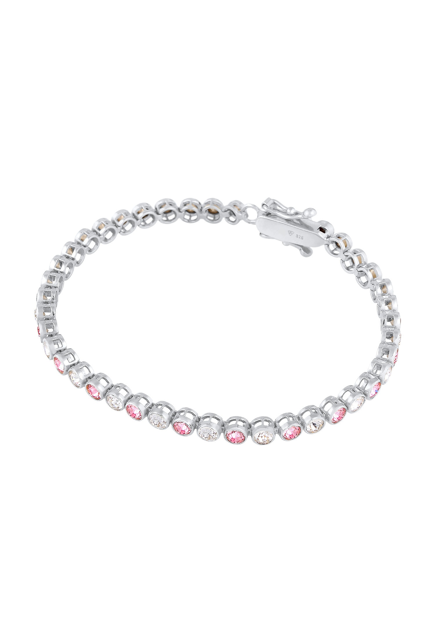 Elli Premium Armkette »Armband Tennisarmband Rose 925 Sterling Silber, mit Kristallen von Swarovski®«
