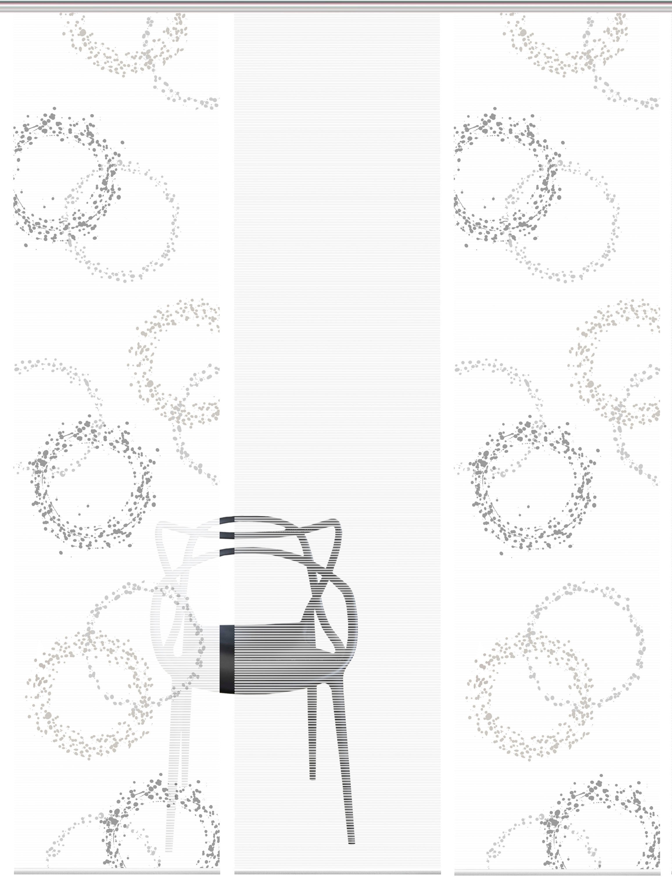 Vision S Schiebegardine »AINUR 3er SET« Paneelwagen 3 Stk. tlg. Schiebevorhang Digidruck 3er Set AINUR