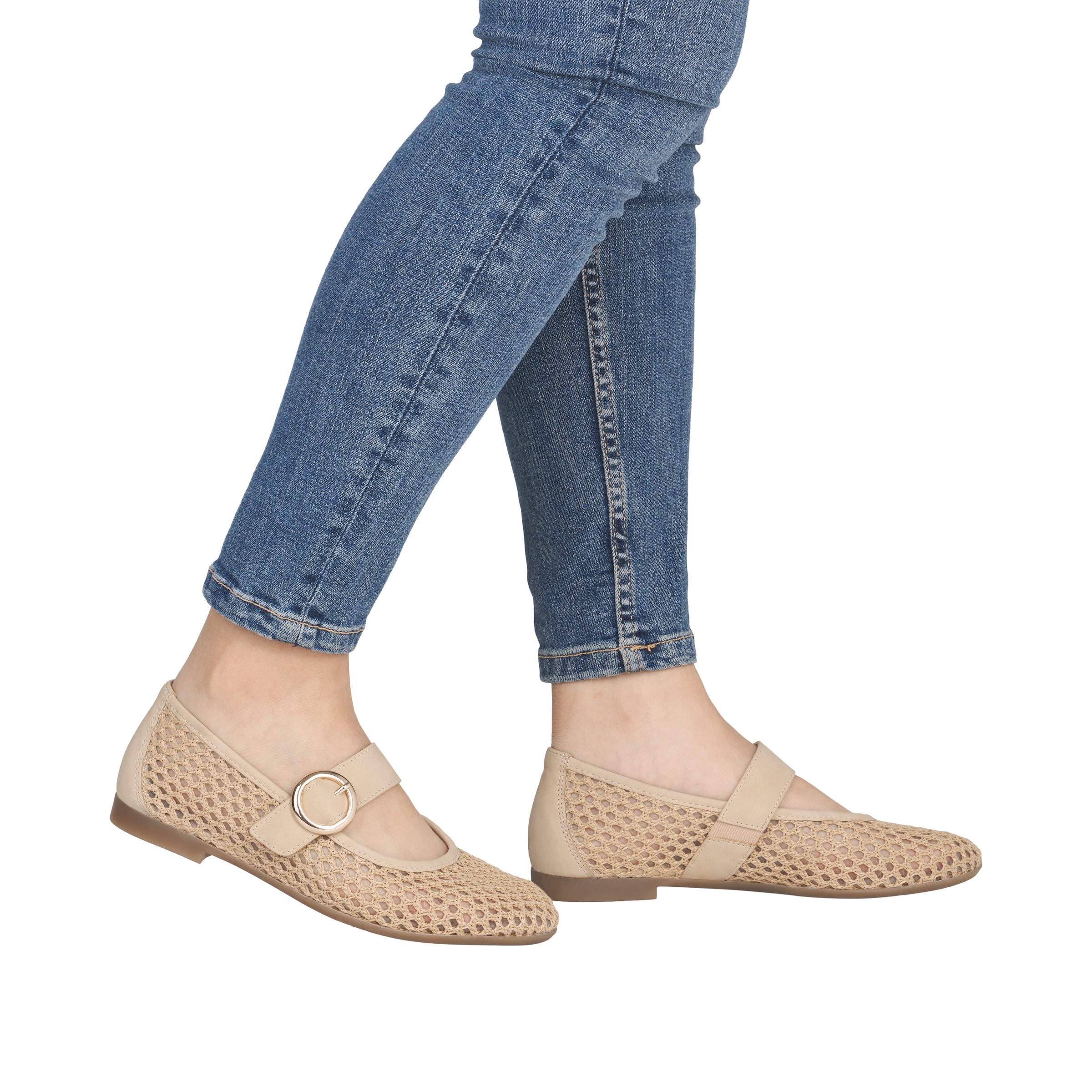 Remonte Riemchenballerina  Sommerschuh, Flat, Ballerina, Schlupfschuh mit weicher Innensohle