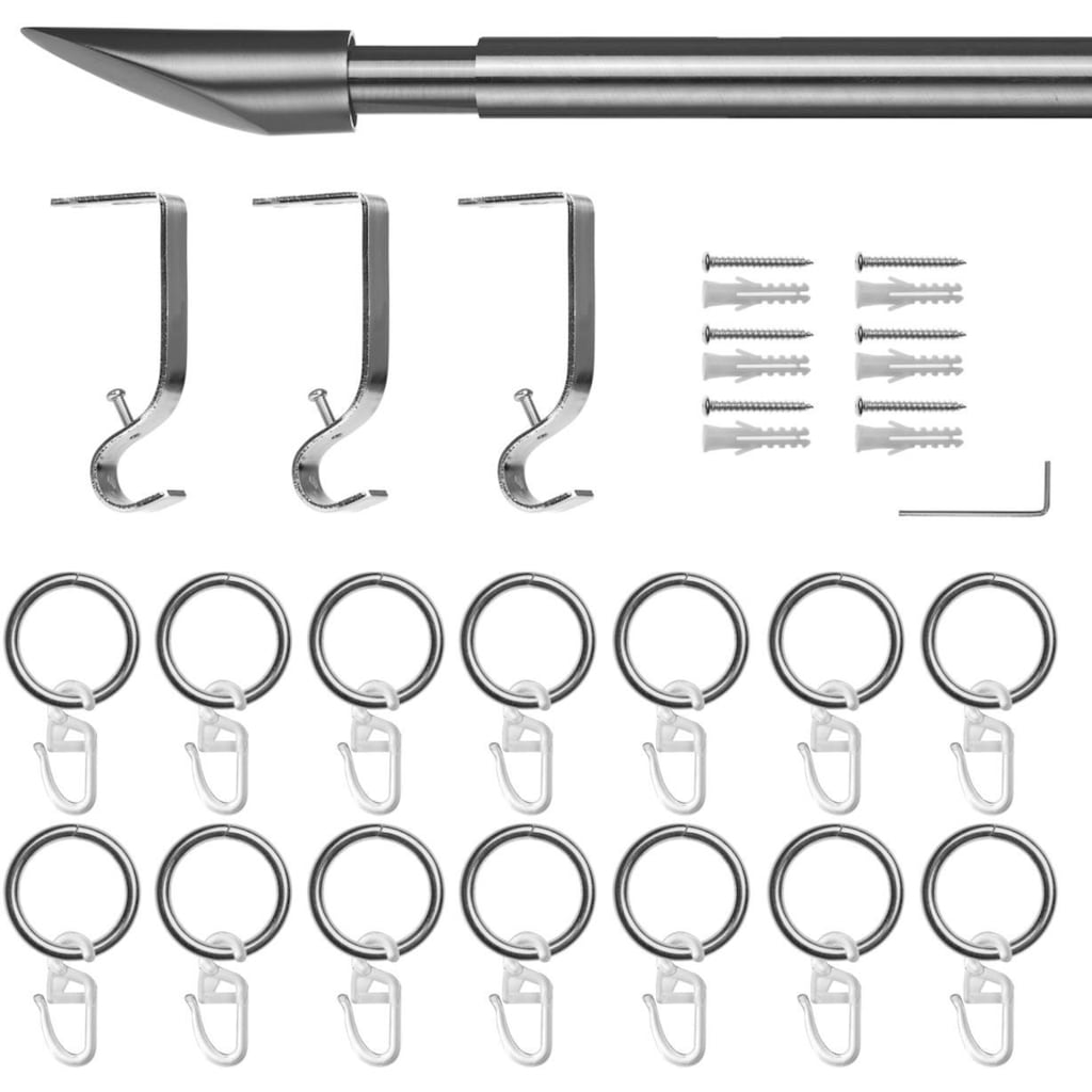 LICHTBLICK ORIGINAL Gardinenstange »Gardinenstange Lipstick, 20 mm, ausziehbar, 1 läufig 130 - 240 cm«, 1 läufig-läufig, ausziehbar