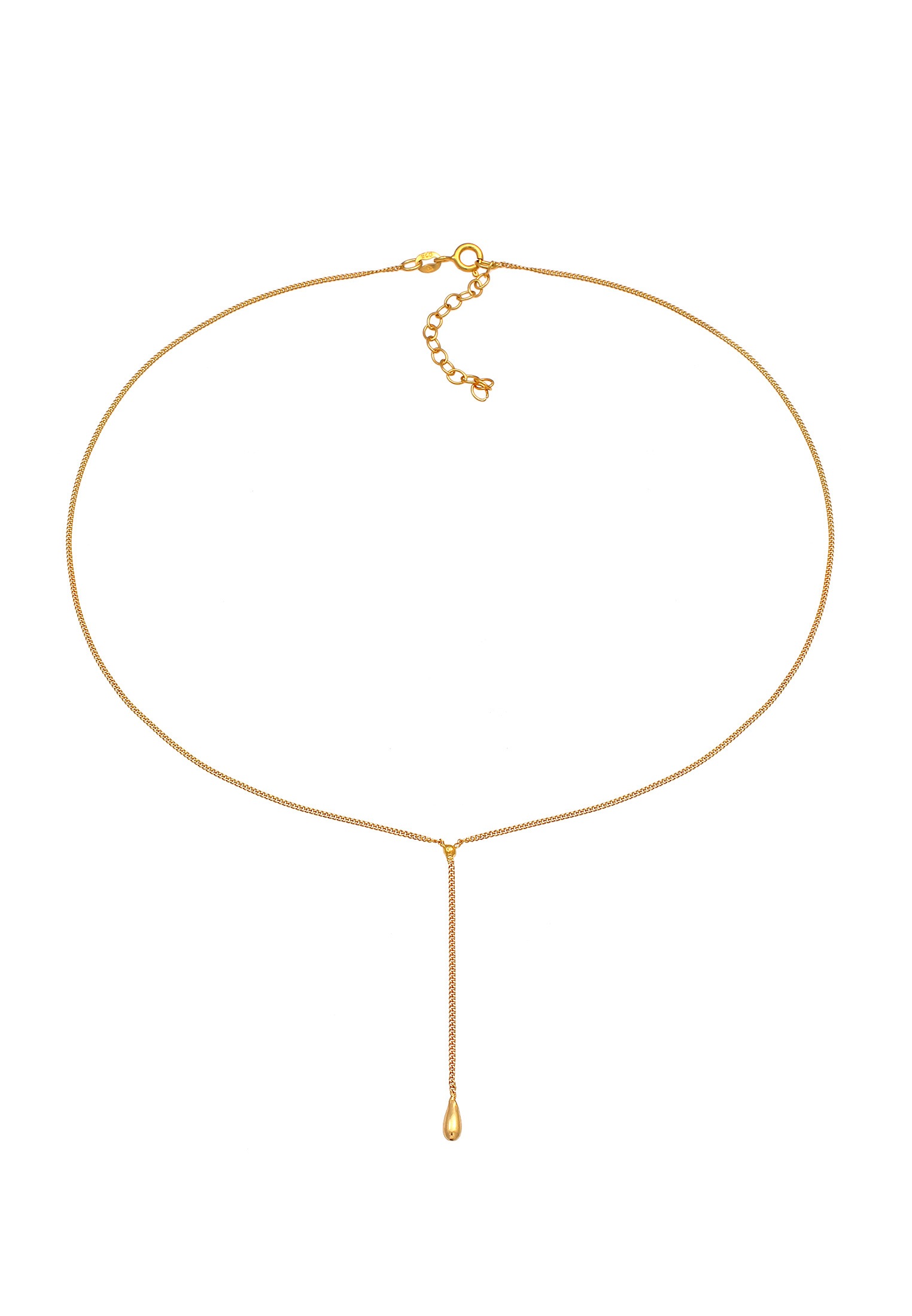 Elli Y-Kette »Halskette Choker Y-kette Tropfen Kugel 925 Silber«