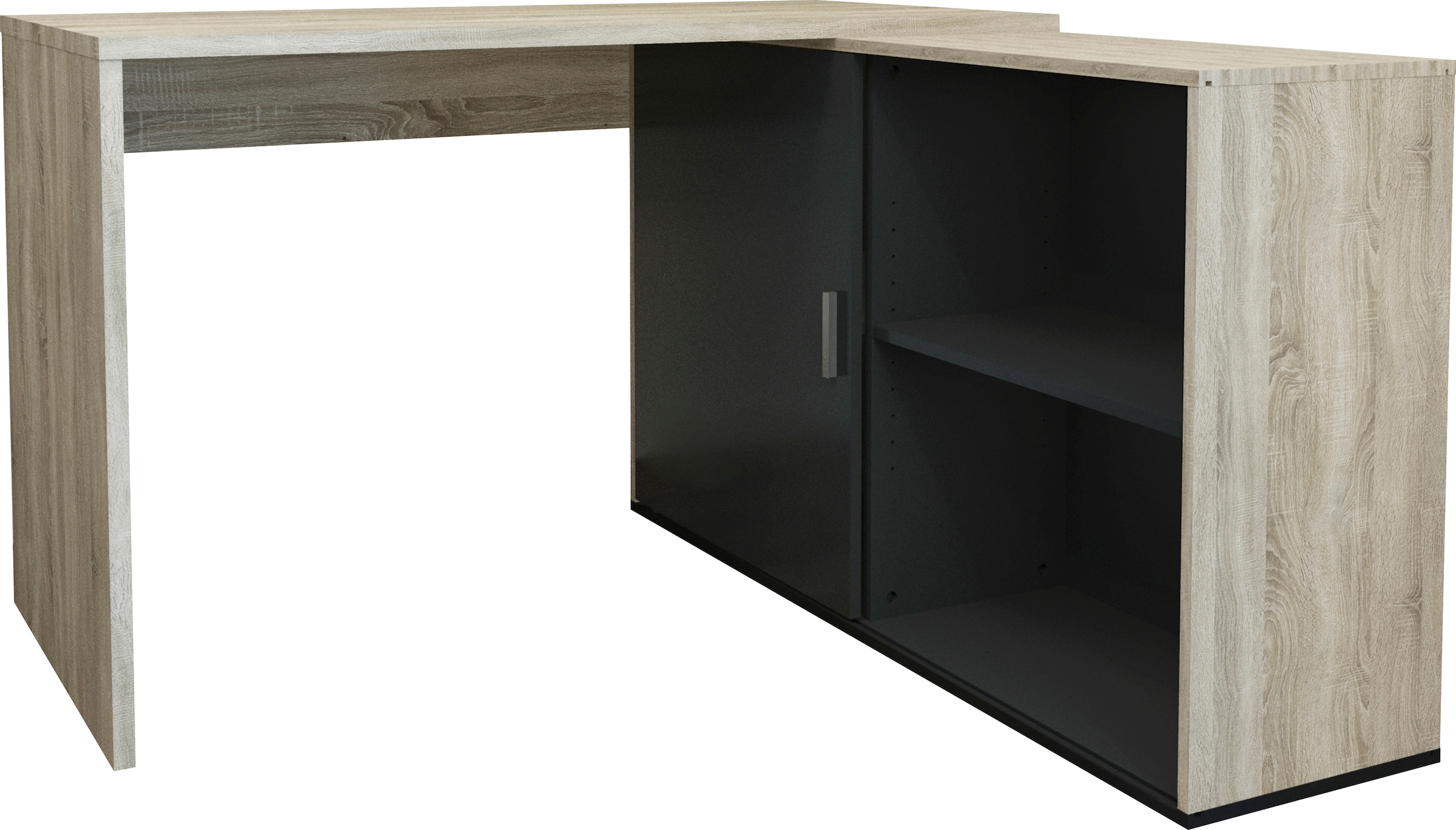 FMD Eckschreibtisch "Valley" Eckschreibtisch mit variablem Stauraum, Breite 118 cm