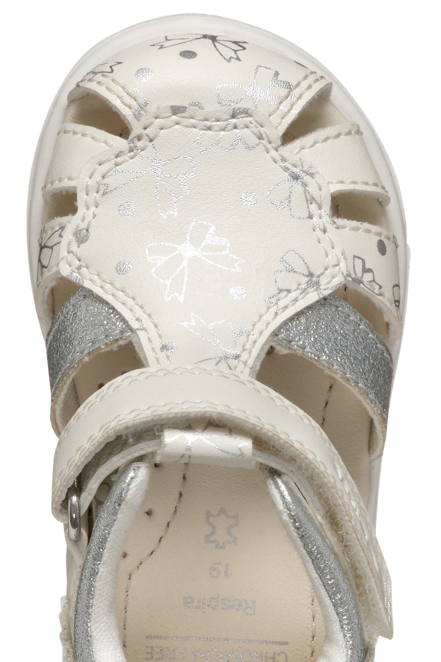 Geox Lauflernschuh »B SANDAL ZAPITO GIRL«  Babyschuh, Sommerschuh, Klettschuh, Größenschablone zum Download