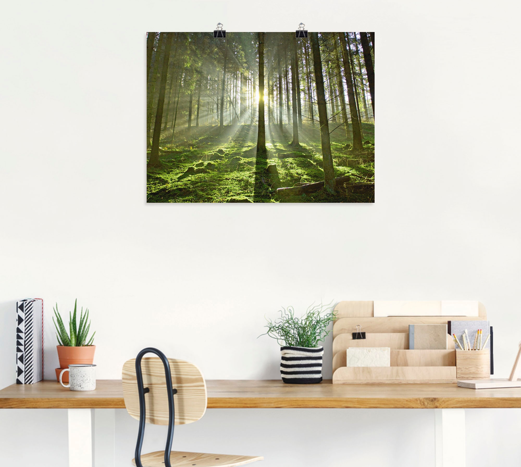 Artland Wandbild »Wald im Gegenlicht«, Wald, (1 St.), als Leinwandbild, Poster in verschied. Größen