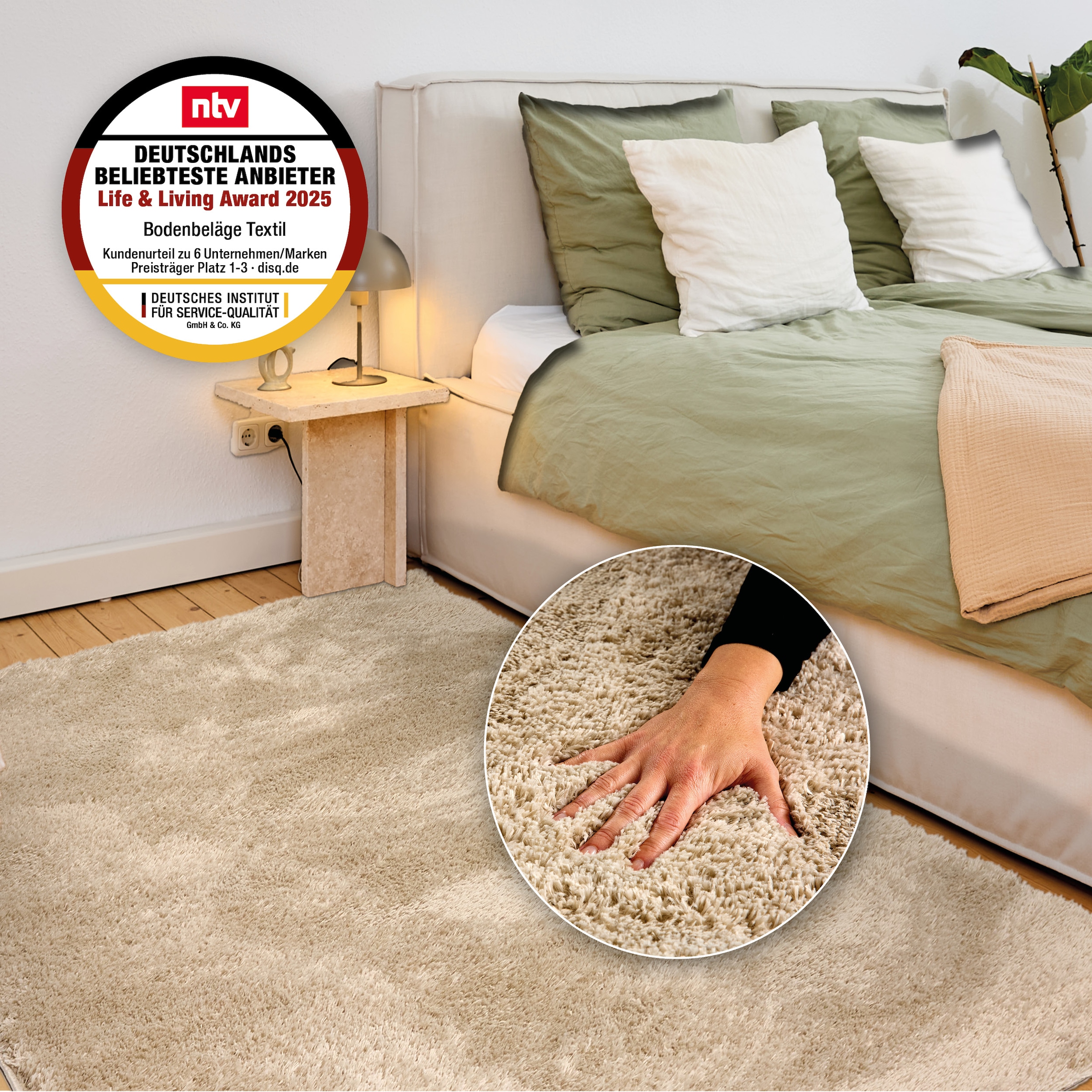 ASTRA Hochflor-Teppich »Paulie 250«, rechteckig, 25 mm Höhe, weicher Langflor, Shaggy, Wohnzimmer, Schlafzimmer