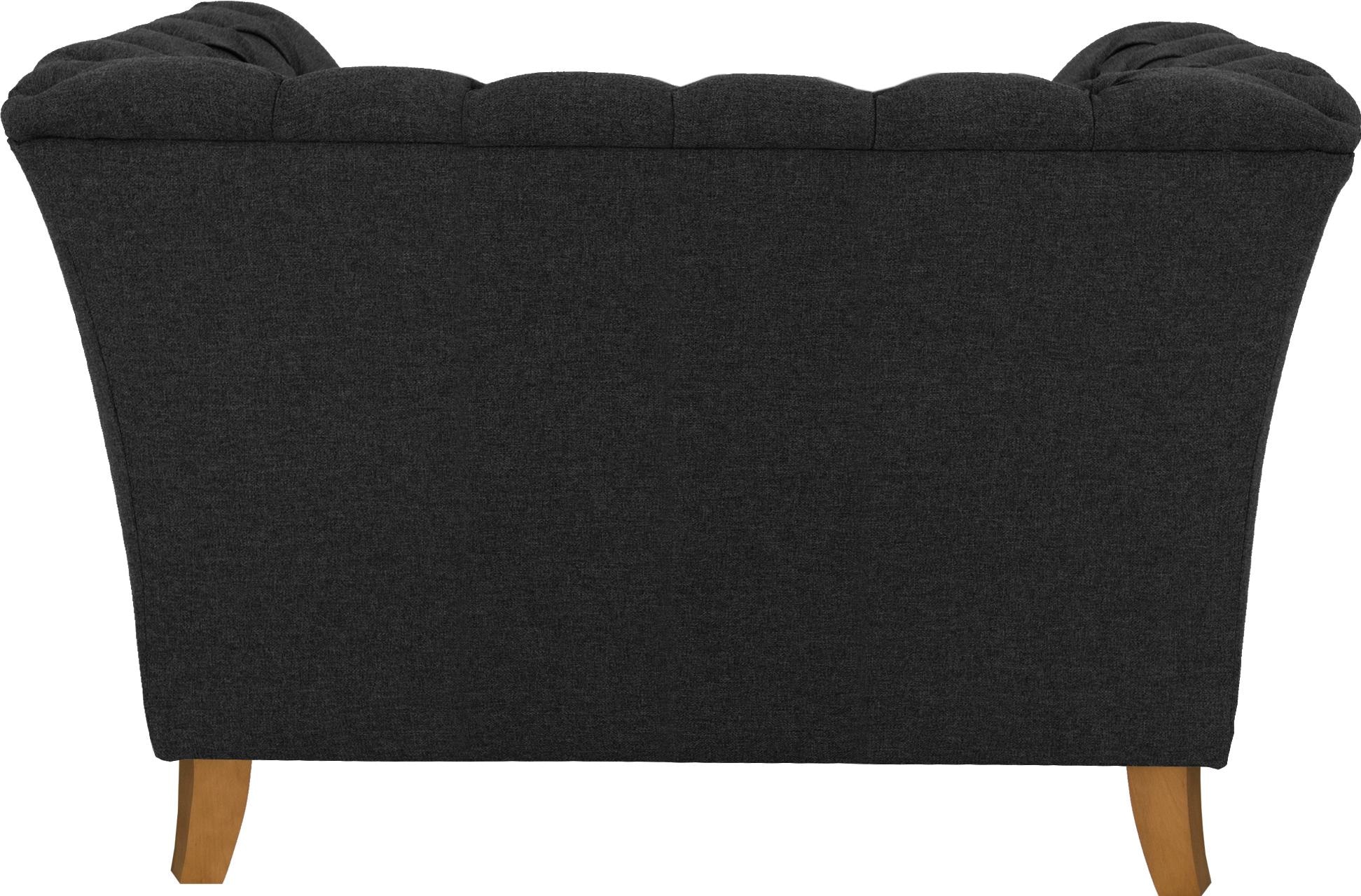 Home affaire Sessel »Newport modernes Chesterfield« mit Knopfheftung im Rücken, Keder und feinen Armlehnen