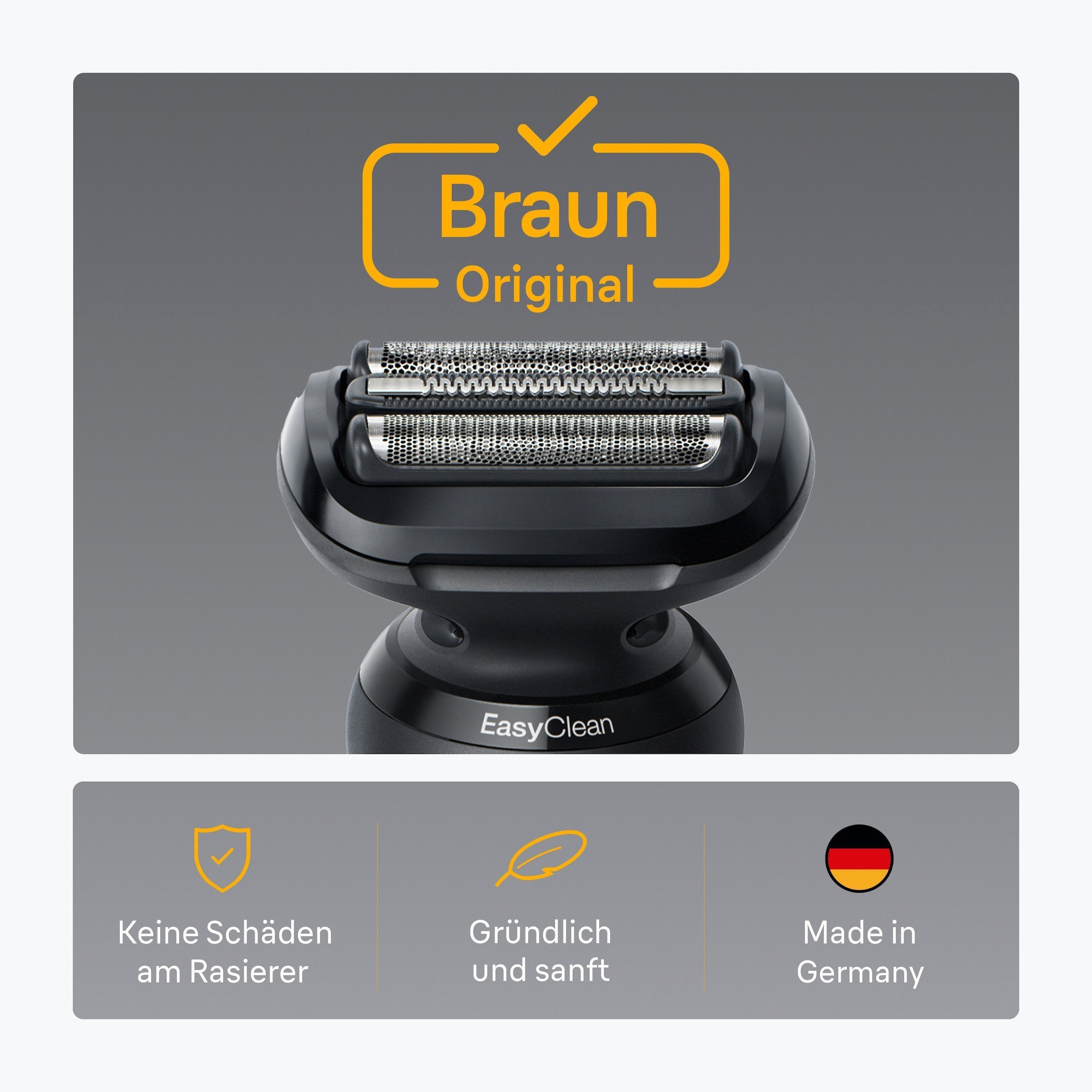 Braun Ersatzscherkopf »Series 5 54B«, Kompatibel mit Braun Series 5 Rasierern der Generation 50, 51 und 52