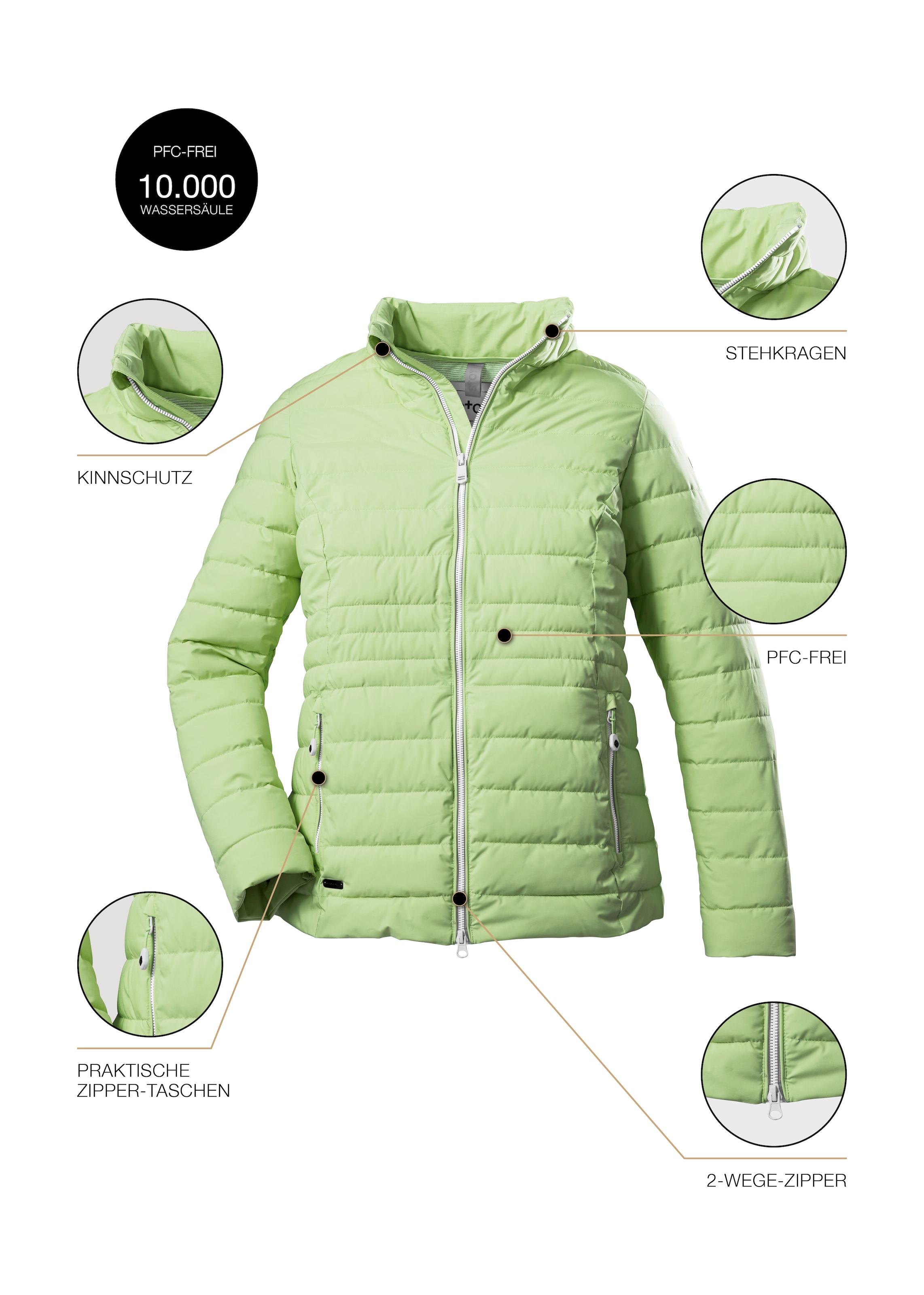 STOY Steppjacke »STS 21 WMN QLTD JCKT«, Leichte, atmungsaktive Damenjacke, wasserabweisend