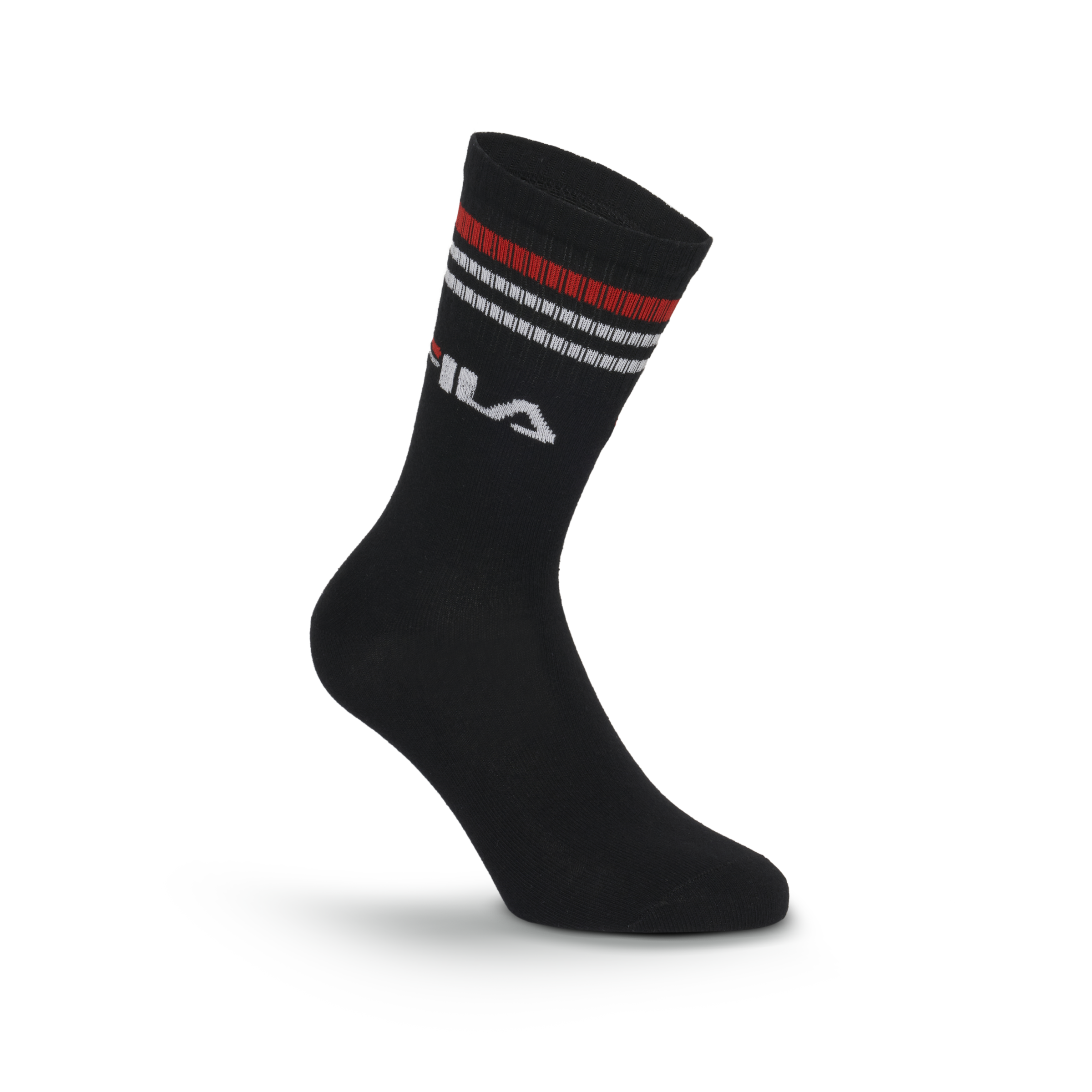 Fila Socken 3 Paar,  breites Rippenbündchen, Logoschriftzug, Cotton-Mix