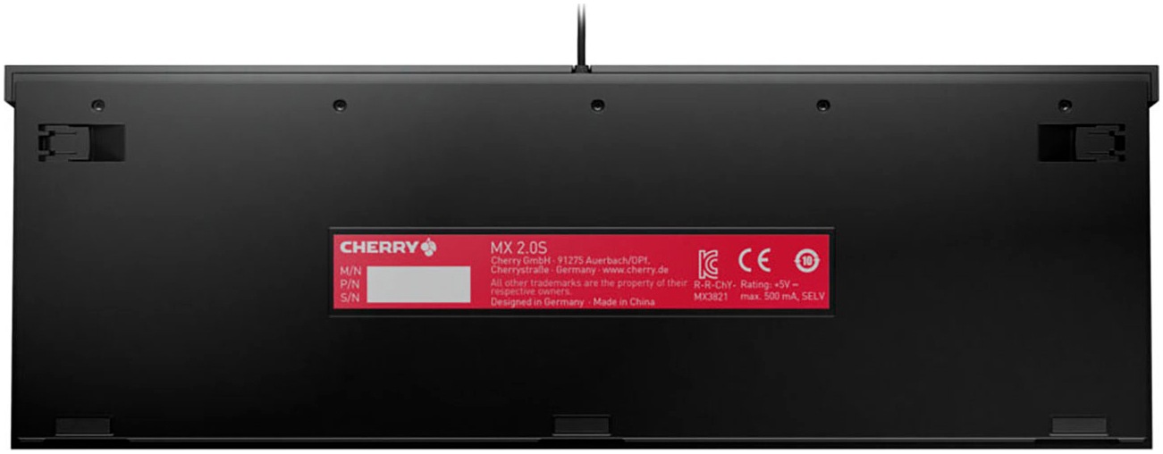 Cherry Tastatur »MX 2.0S«, (Fn-Tasten-Gaming-Modus-Lautstärkeregler-Multimedia-Tasten-USB-Anschluss-Windows-Sperrtaste-Ziffernblock-Anpassbare Höhe)