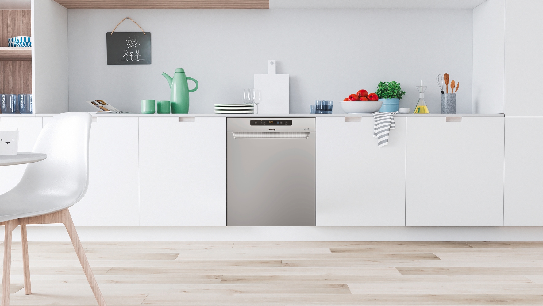 Privileg Unterbaugeschirrspüler »P0U ECO 2D541 S« 14 tlg. Maßgedecke Fast&Clean 28’ – das effektive Reinigungsprogramm unter 28 Minuten