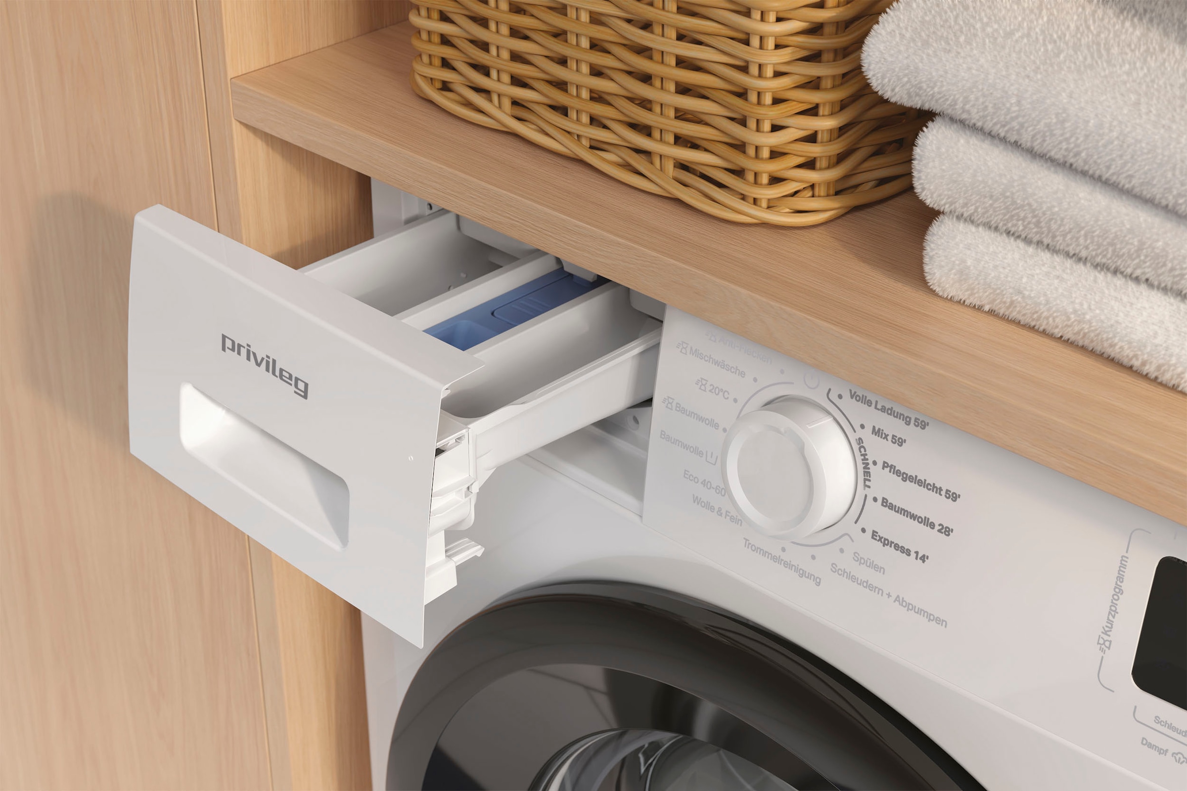Privileg Waschmaschine MY TIME »PWF 774A MY TIME DE«, 7 kg, 1400 U/min, Quick Cycles – 5 Programme in unter 1 Stunde