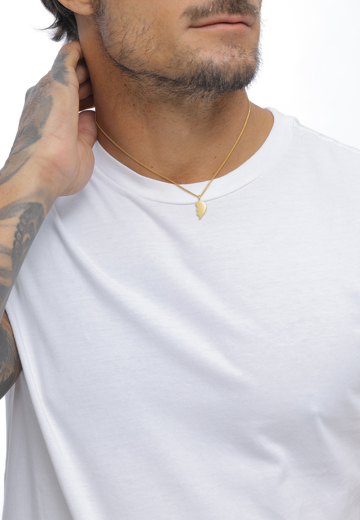 Elli Ohrring und Ketten Set »Halskette Set mit geteilten Herz 925 Sterling Silber« ()