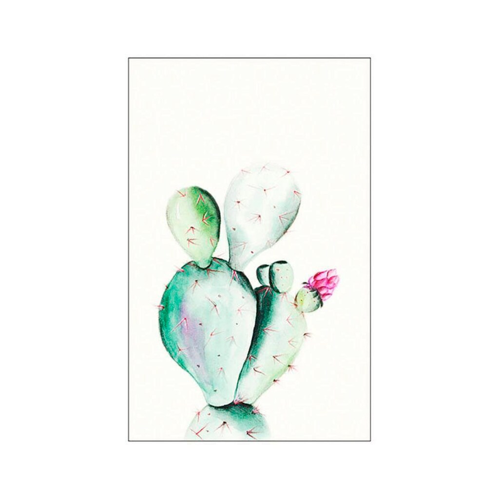 Komar Poster »Prickly Pear Watercolor«, Pflanzen-Blätter, (1 St.)