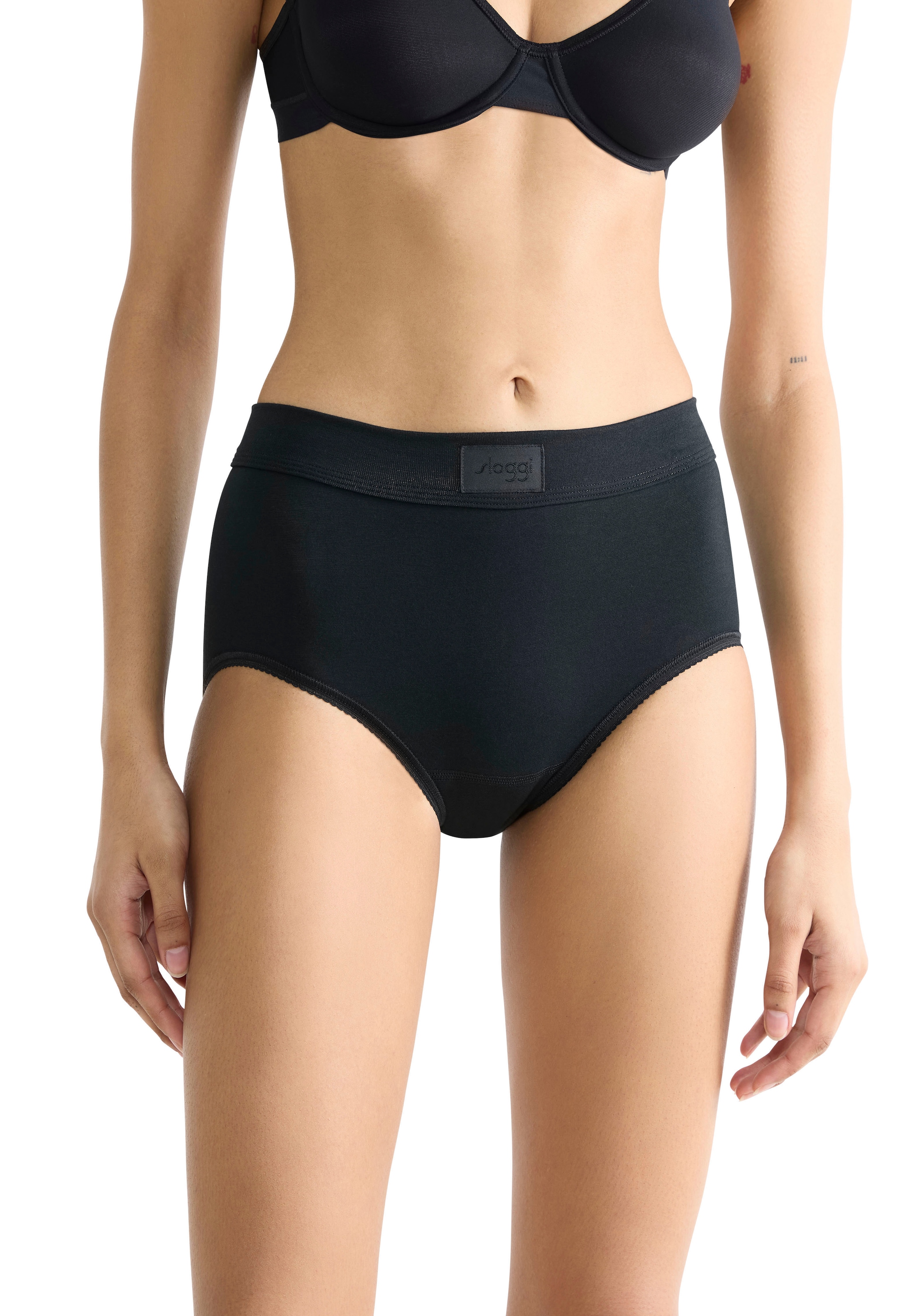 sloggi Maxislip »Double Comfort« 2er Pack,  Baumwollmix, elastisch, weich, sportlicher Look, atmungsaktiv