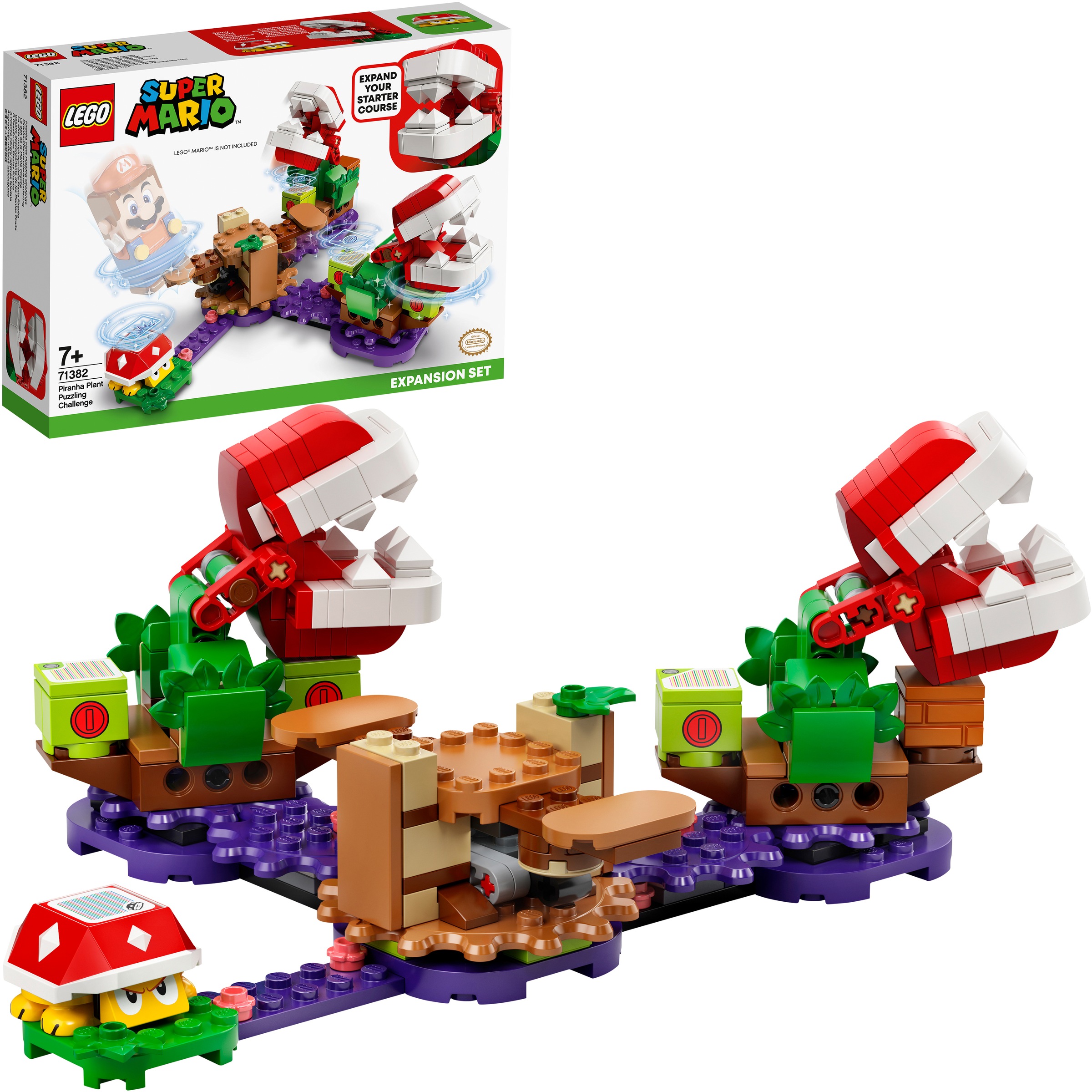 LEGO® Konstruktionsspielsteine »Piranha-Pflanzen-Herausforderung – Erweiterungsset (71382), LEGO® Super Mario«, (267 St.), Made in Europe