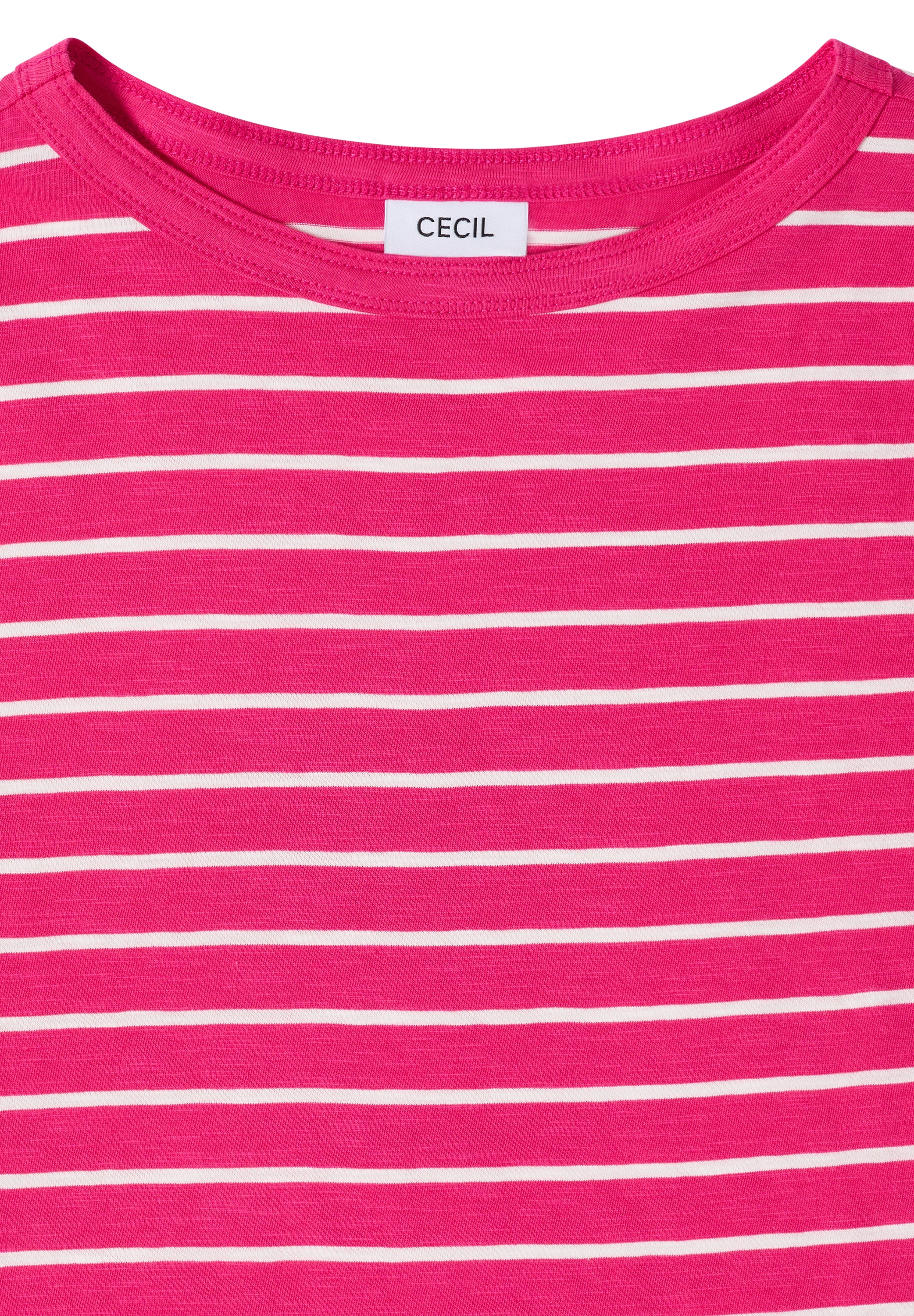 Cecil Rundhalsshirt Sommershirt im Streifen-Look