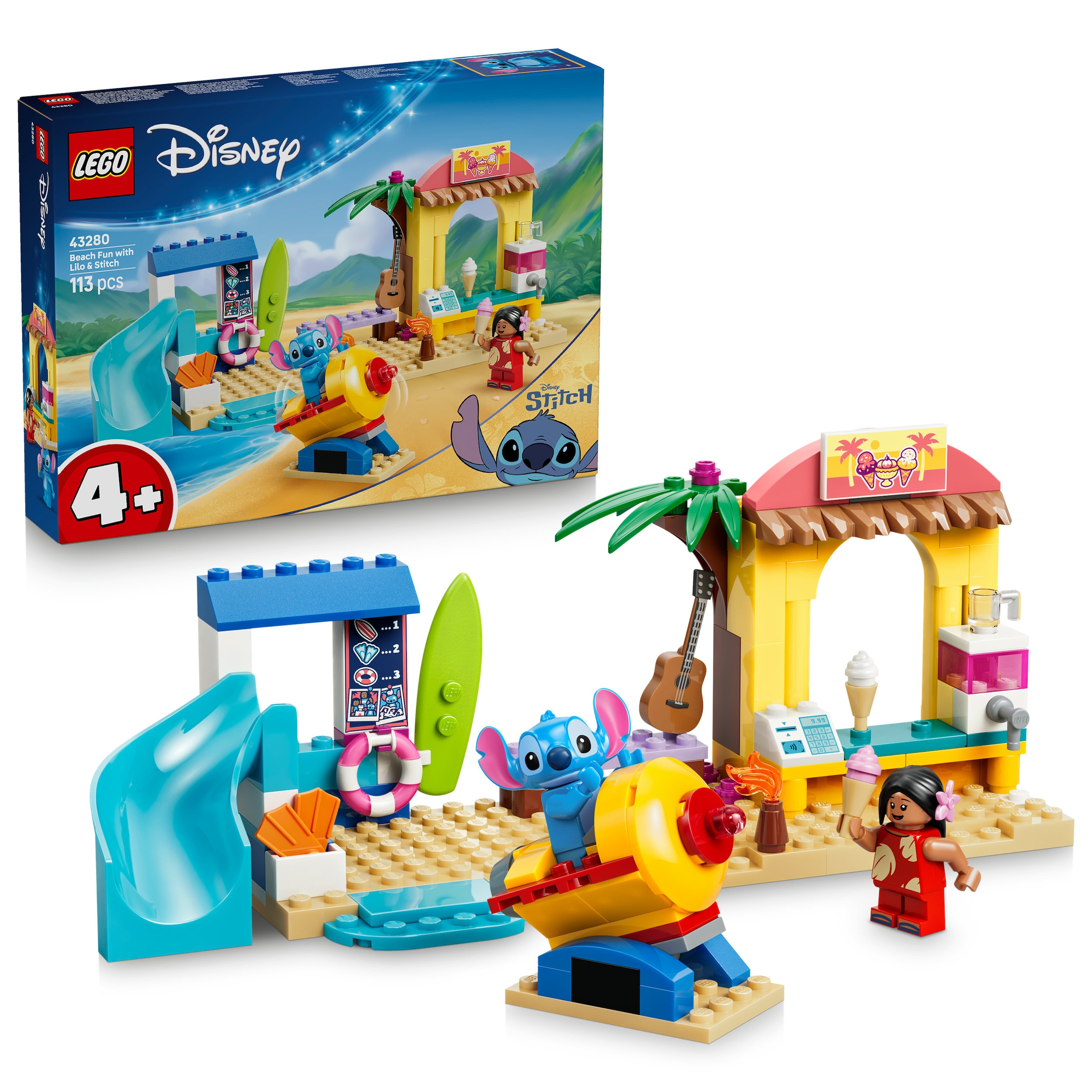 LEGO® Konstruktionsspielsteine »Spaß am Strand mit Lilo und Stitch (43280), LEGO Disney Classic« Made in Europe