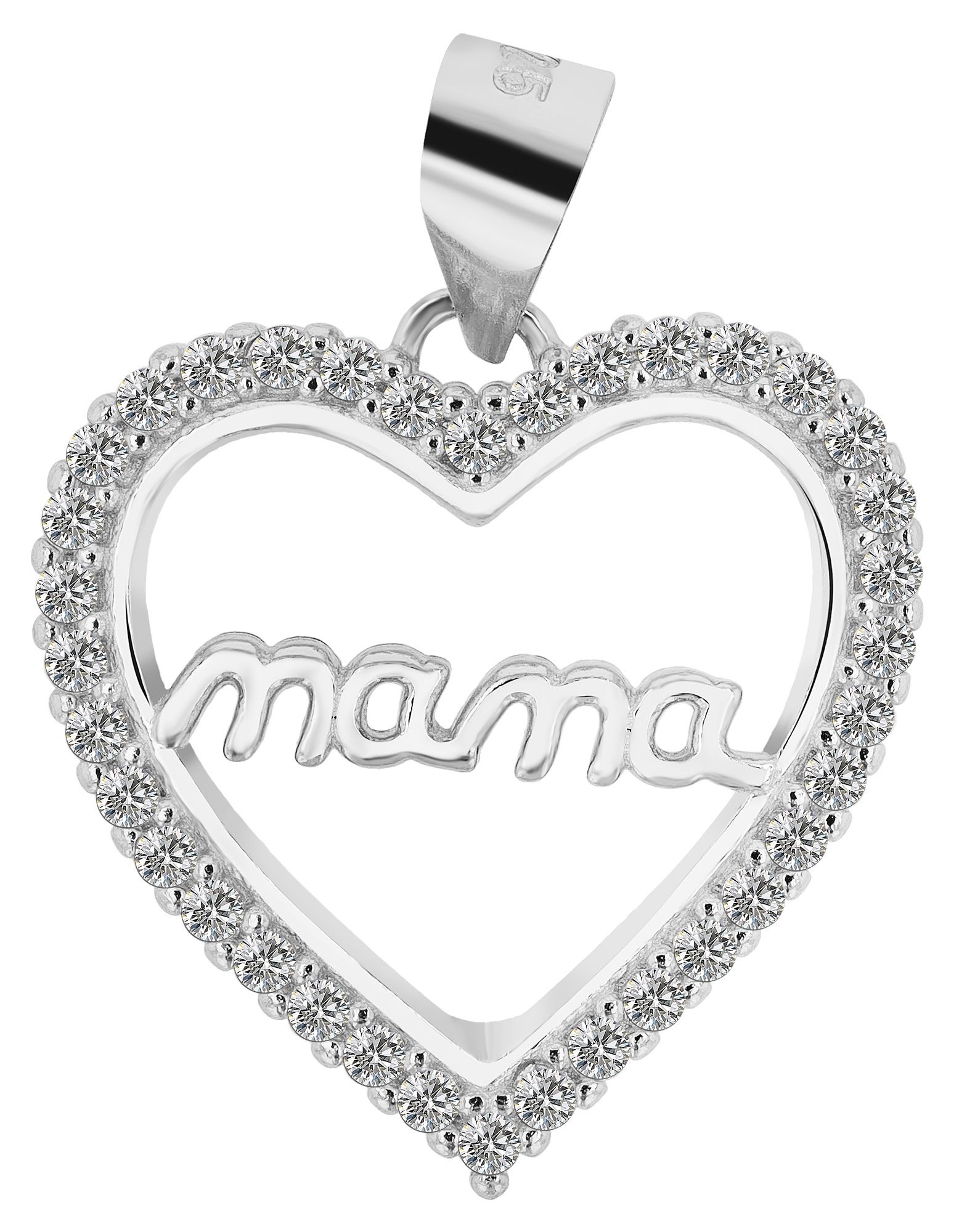 Adelia´s Herzanhänger »Damen Anhänger ¿ Herz Herzanhänger aus 925 Silber mit Zirkonia«