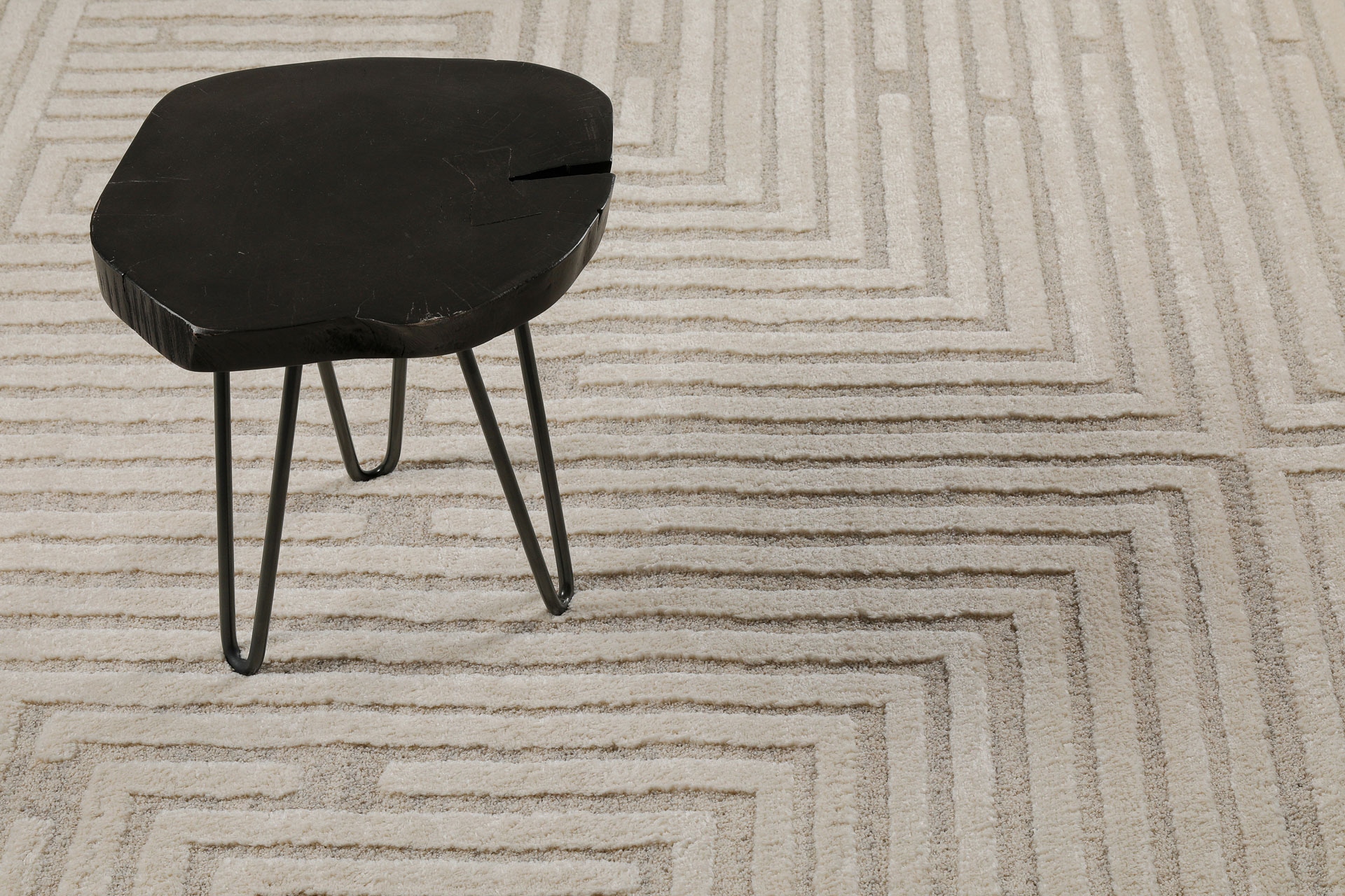 Wecon home Teppich »Hillmar«, rechteckig, 18 mm Höhe, Gewebt, Hoch-Tief, robust, geometrisches Design, Scandi, Wohnzimmer