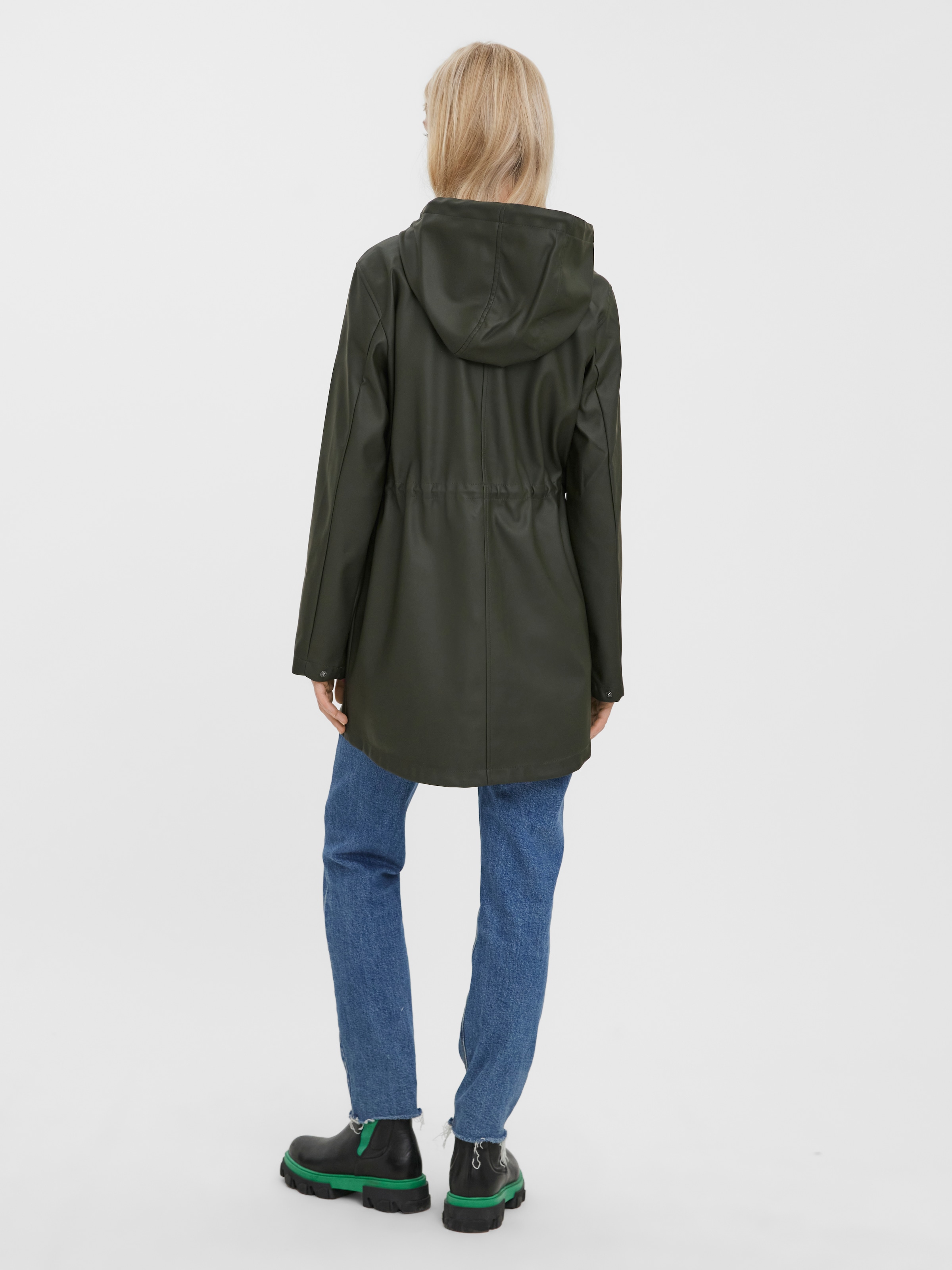 Vero Moda Regenjacke »VMMALOU COATED JACKET« mit Kapuze Lederimitat