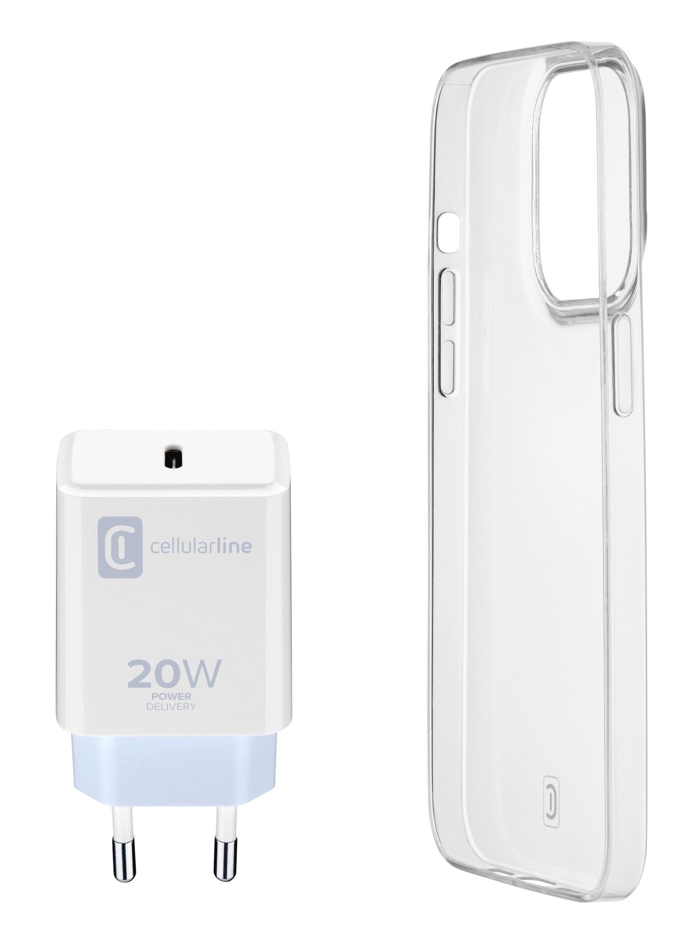 Cellularline USB-Ladegerät »Starter Kit Charger + Case«, für iPhone 14 Pro Max