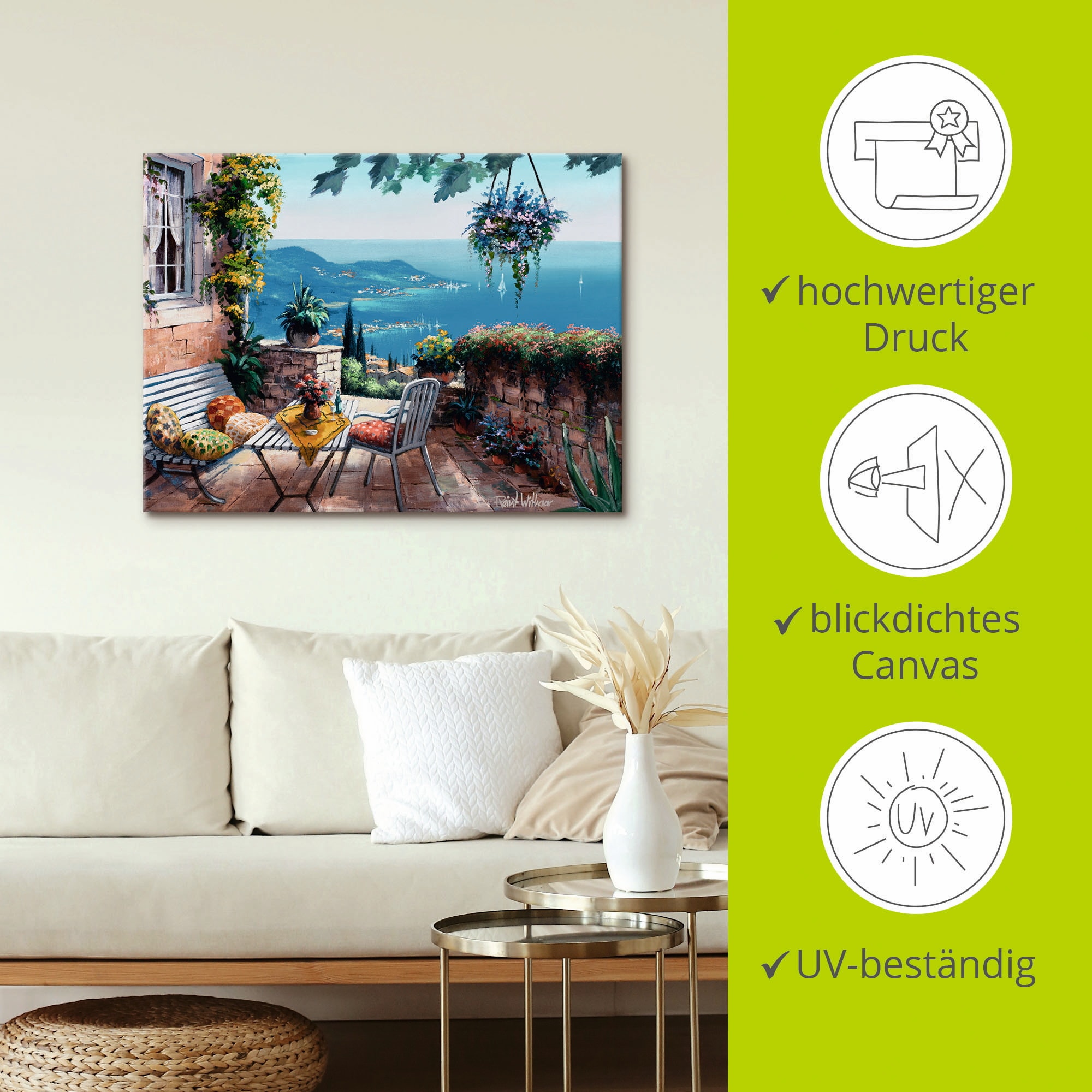 Artland Wandbild »Zeiten der Ruhe«, Garten, (1 St.), als Leinwandbild, Poster, Wandaufkleber in verschied. Größen