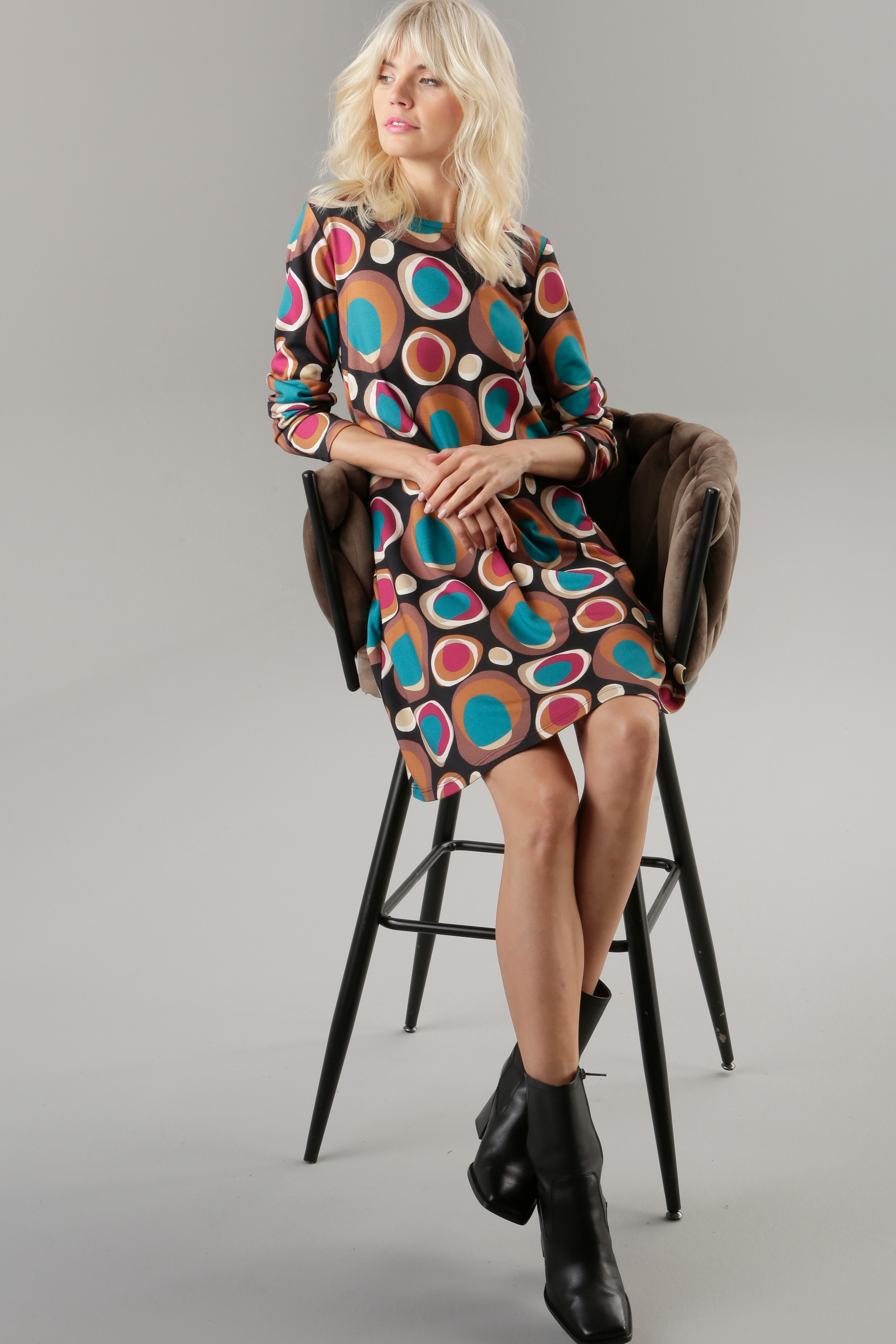 in Aniston A-Linien-Form leichter Online bestellen im SELECTED OTTO Jerseykleid, Shop