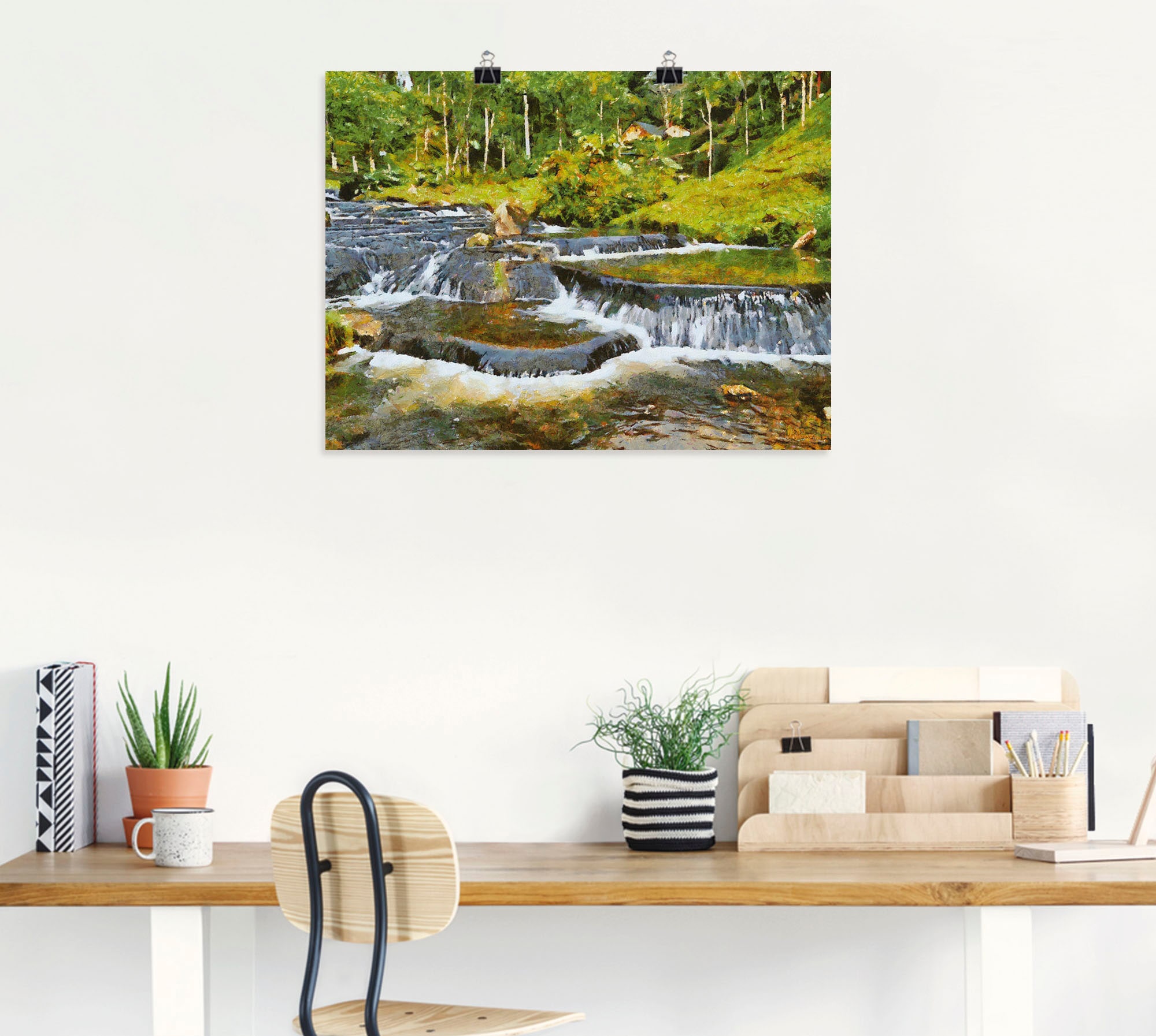 Artland Wandbild »Kaskarden im Fluss«, Gewässer, (1 St.), als Alubild, Leinwandbild, Wandaufkleber oder Poster in versch. Größen