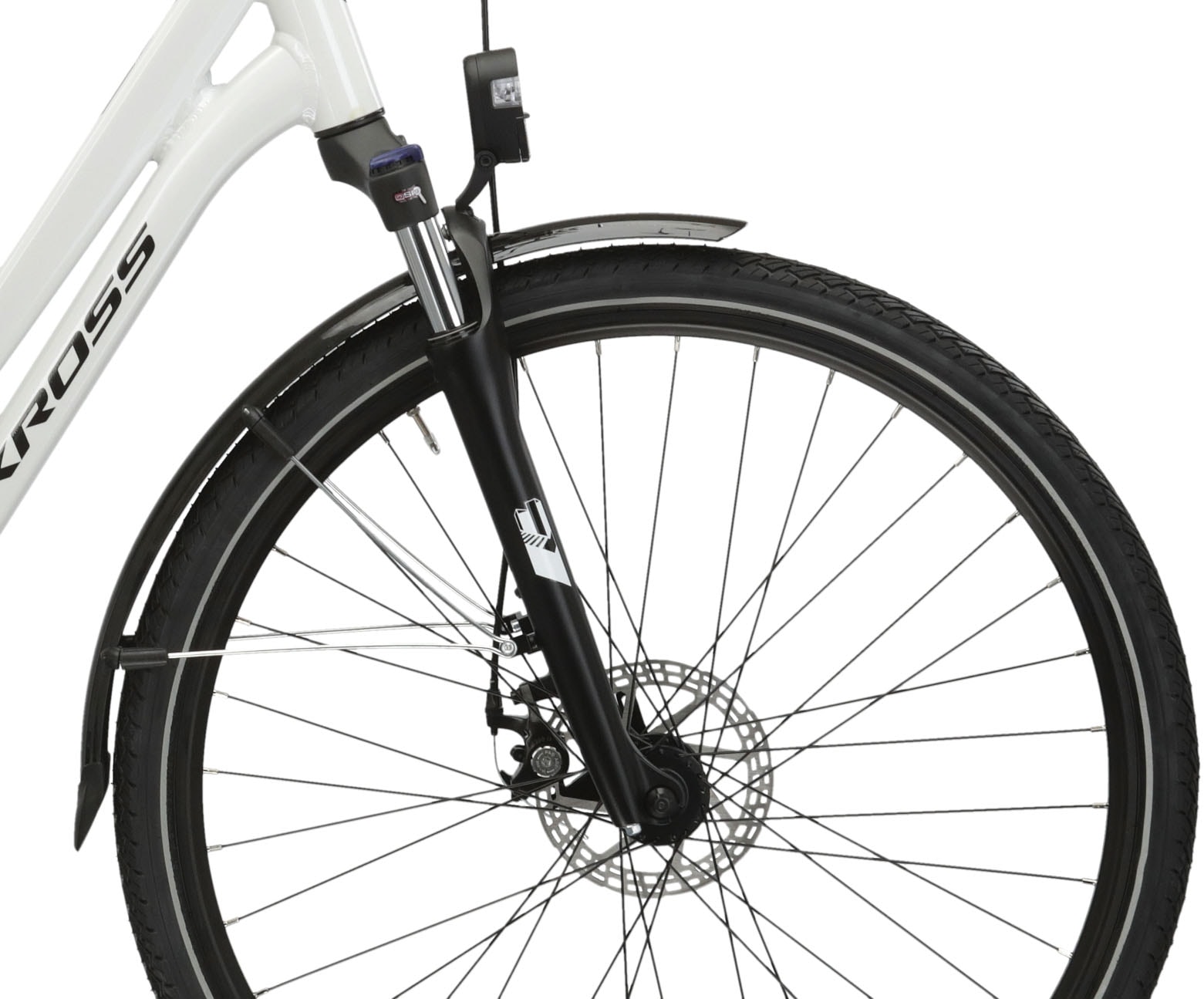 Kross E-Bike »E-Citybike Sentio Hybrid 1.0 28 Zoll weiß«, 8 Gang, microSHIFT, M26S, Heckmotor 250 W, Pedelec, Elektrofahrrad für Damen und Herren