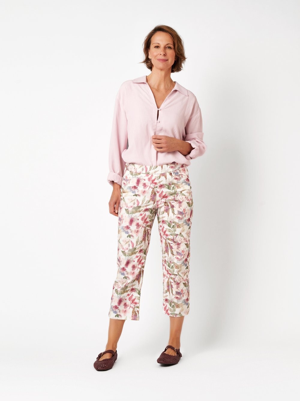 Relaxed Palazzohose »Scarlet 3/4«  mit Blütenprint