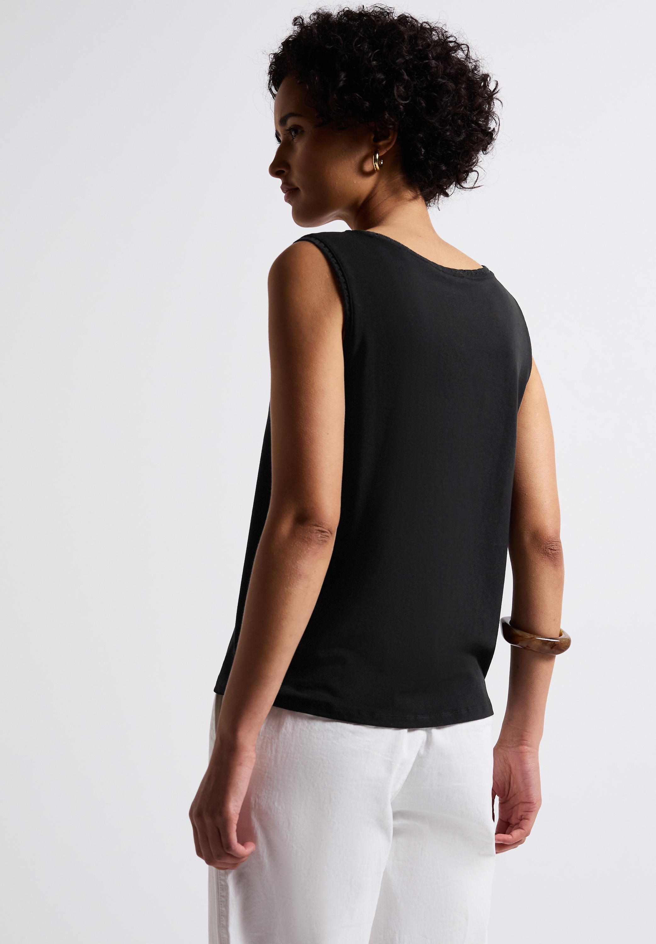 STREET ONE Shirttop, mit Häkel Details