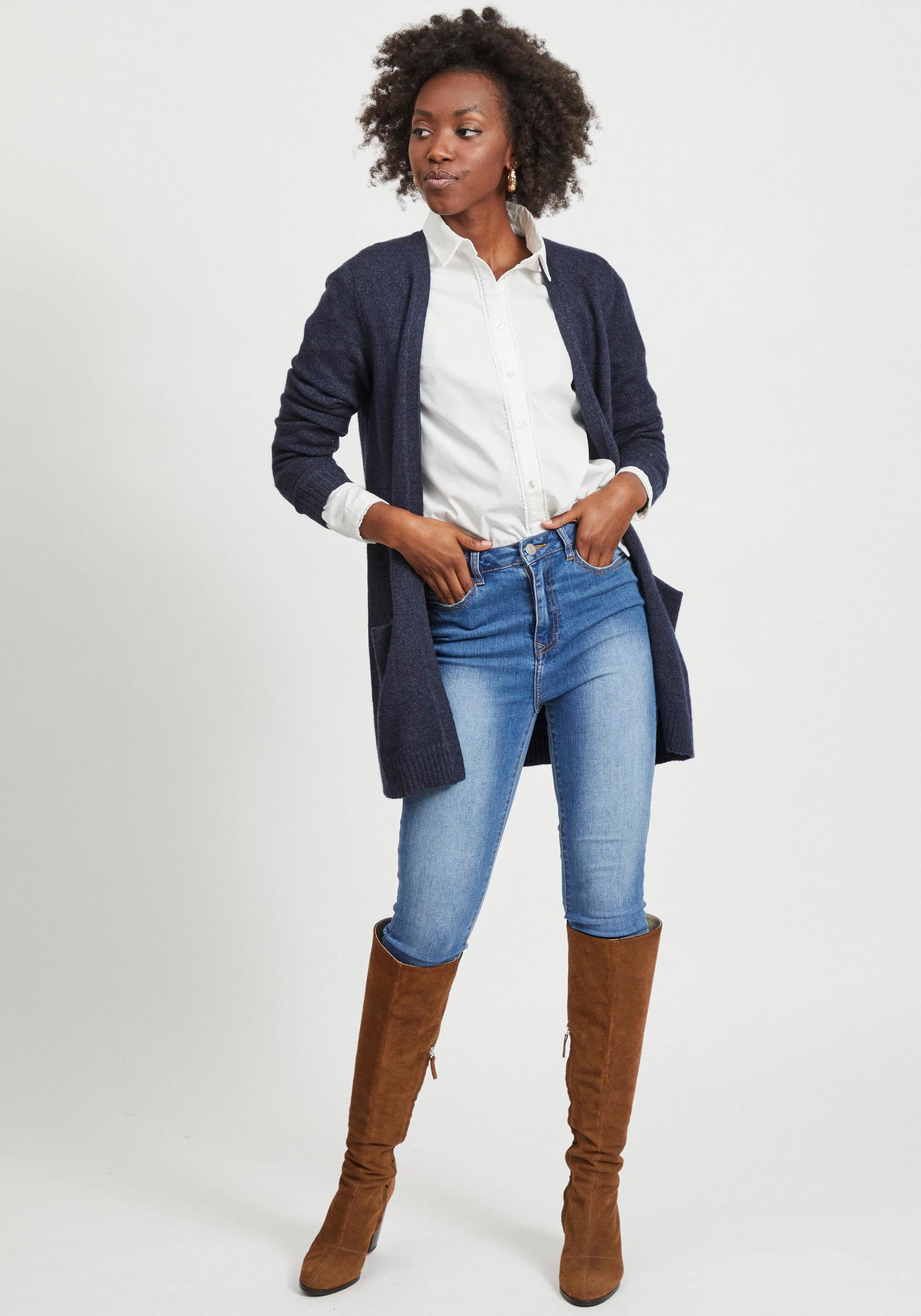 Vila Cardigan VIRIL OPEN L S KNIT CARDIGAN NOOS in offener Form im OTTO Online Shop