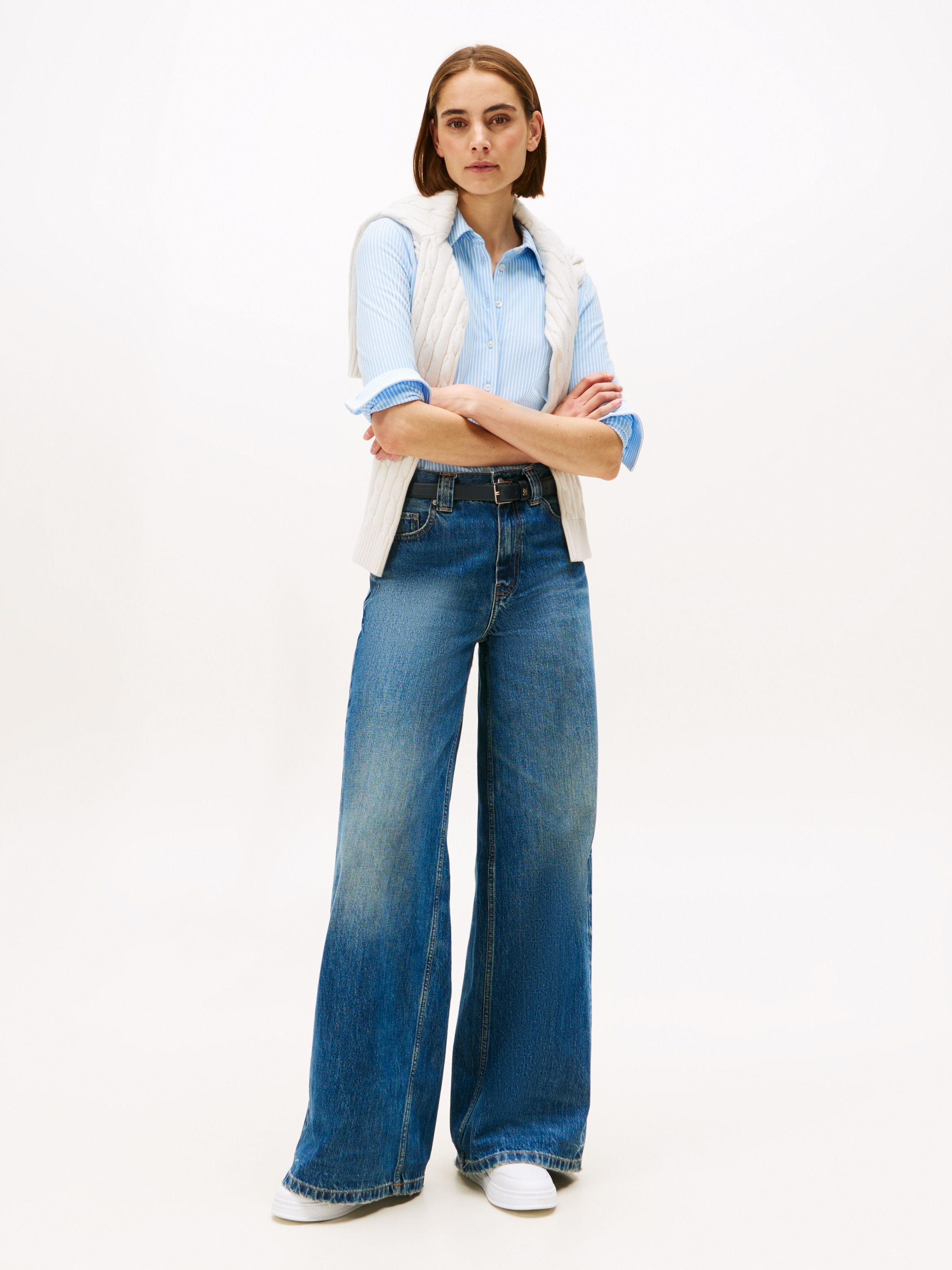 Tommy Hilfiger Poloshirt »1985 SLIM PIQUE BTN DOWN LS mit Polokragen und Label«, Baumwollmischung, slim fit
