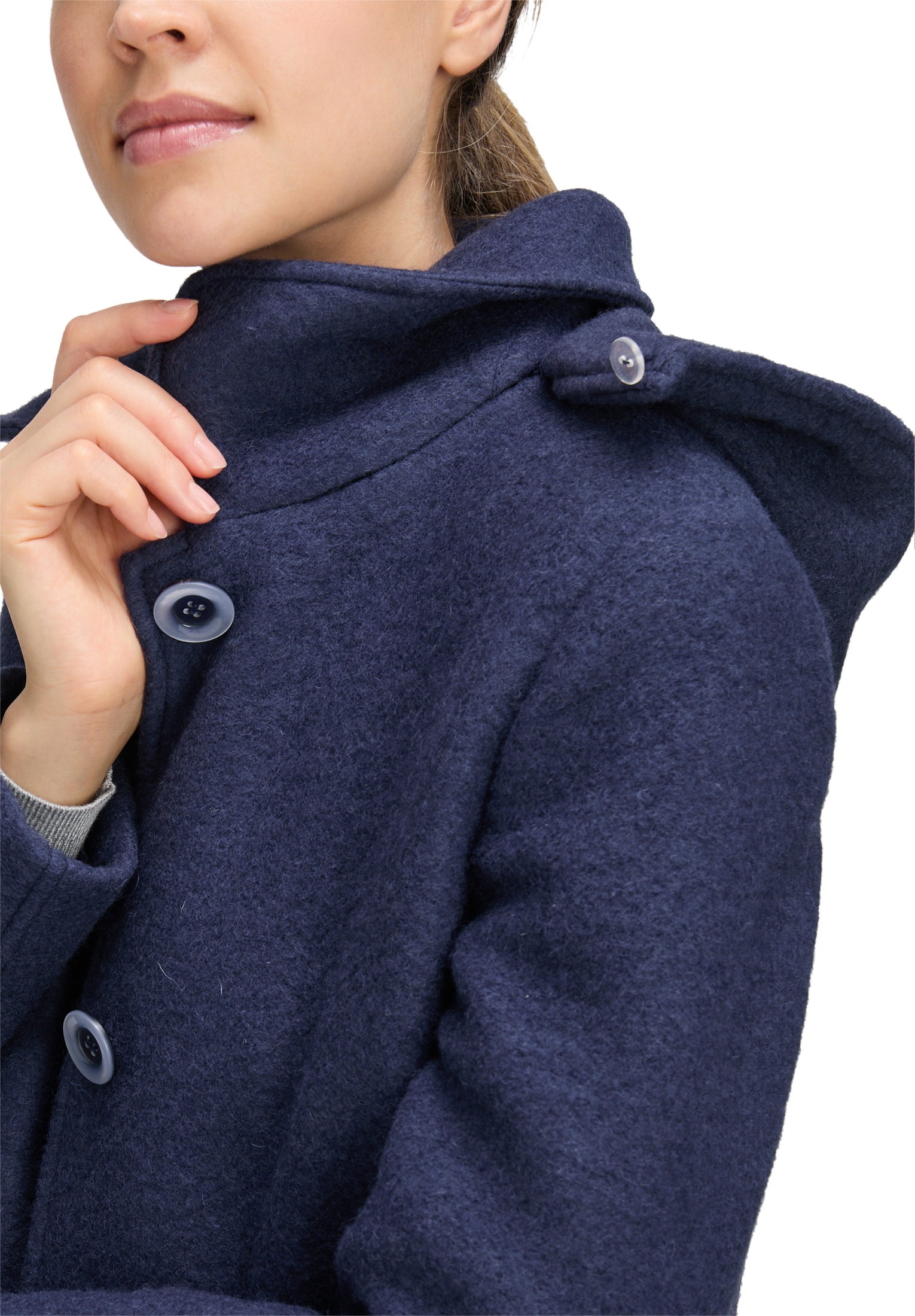 Betty Barclay Wolljacke »Wollmantel mit abnehmbarer Kapuze«