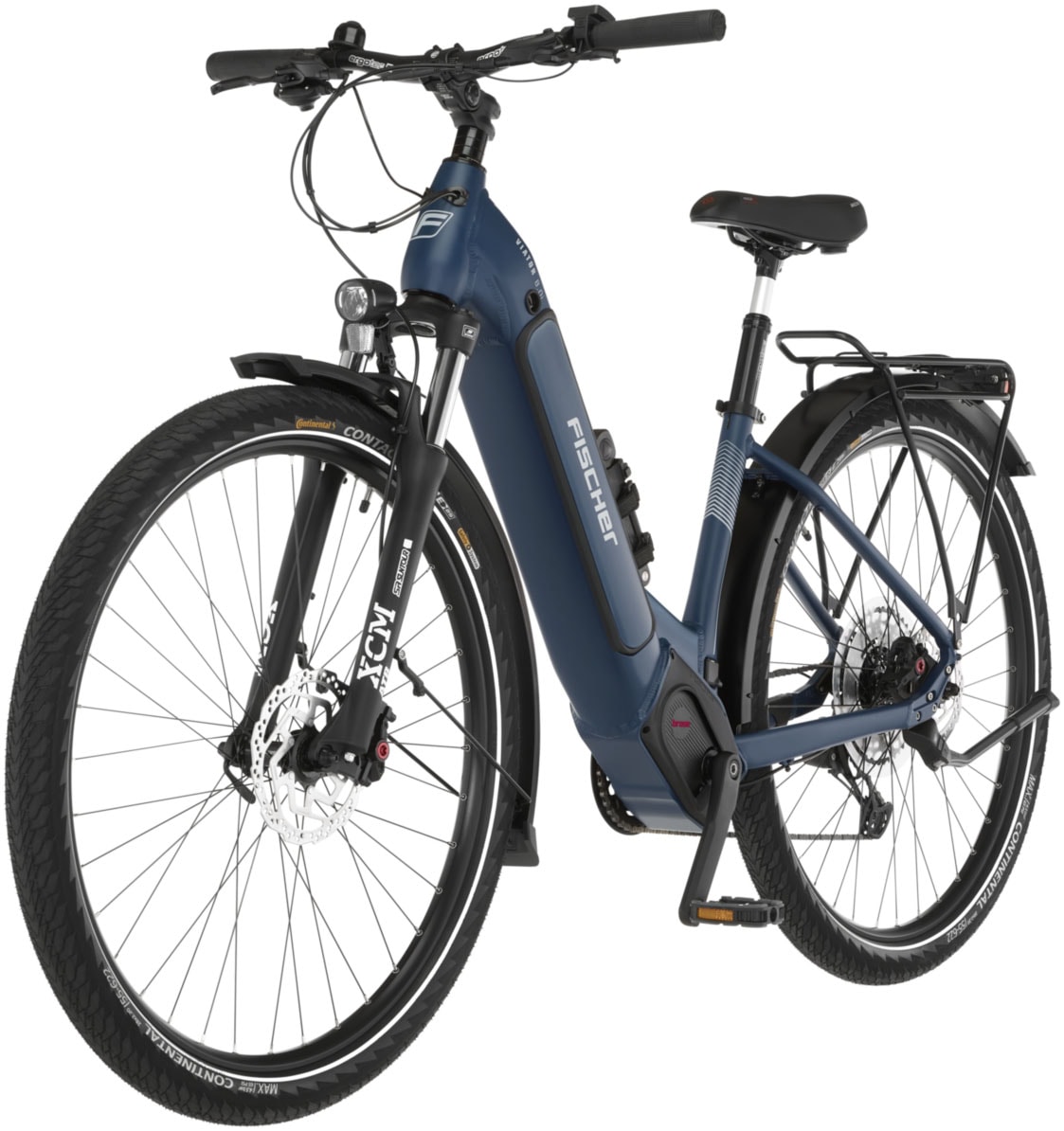 FISCHER Fahrrad »VIATOR 8.0i Damen 43« 12 Gang SRAM Eagle SX Schaltwerk Kettenschaltung Mittelmotor 250 W mit Faltschloss,  Pedelec, Elektrofahrrad für Damen u. Herren