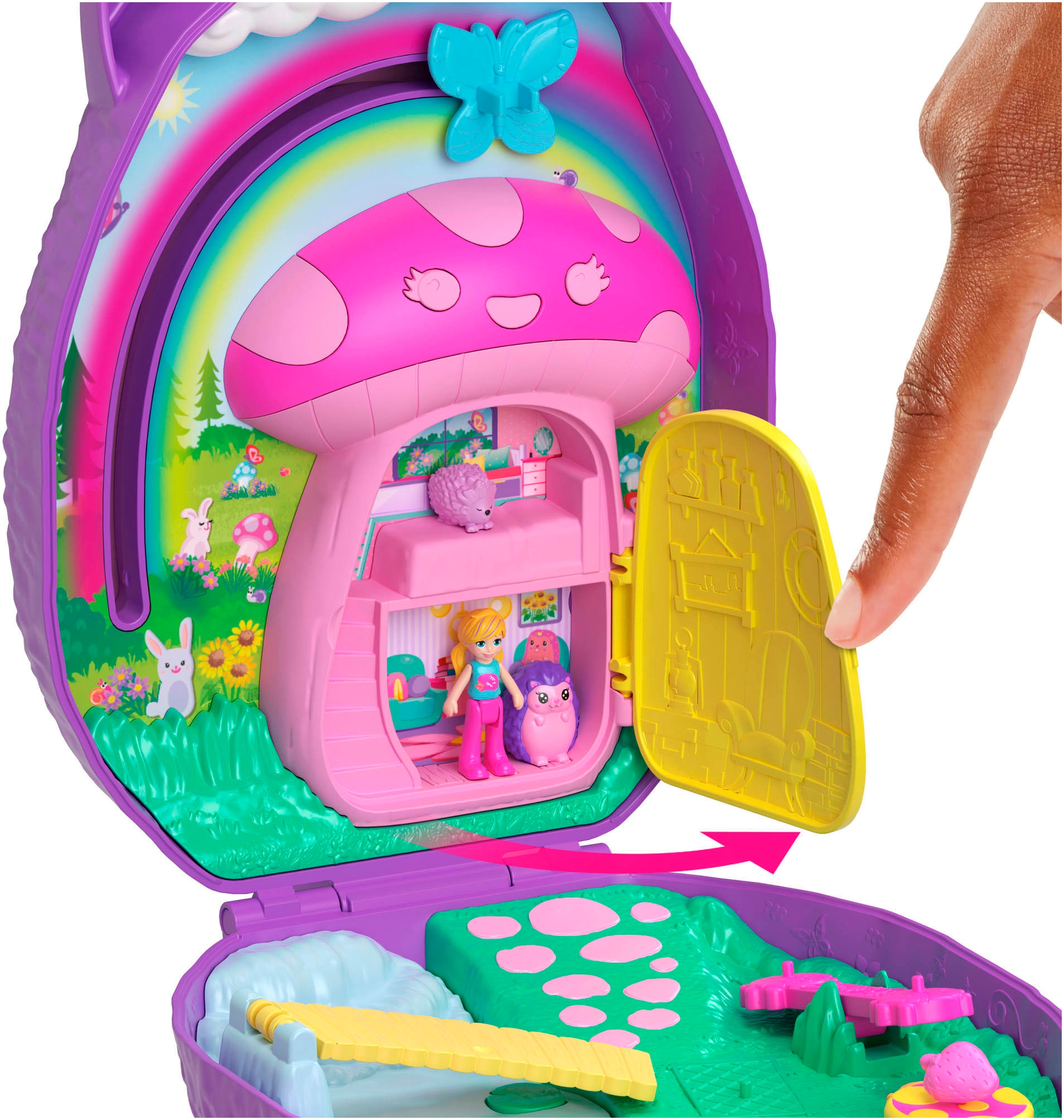 Polly Pocket Spielwelt »Igel-Mama & Baby Schatulle«