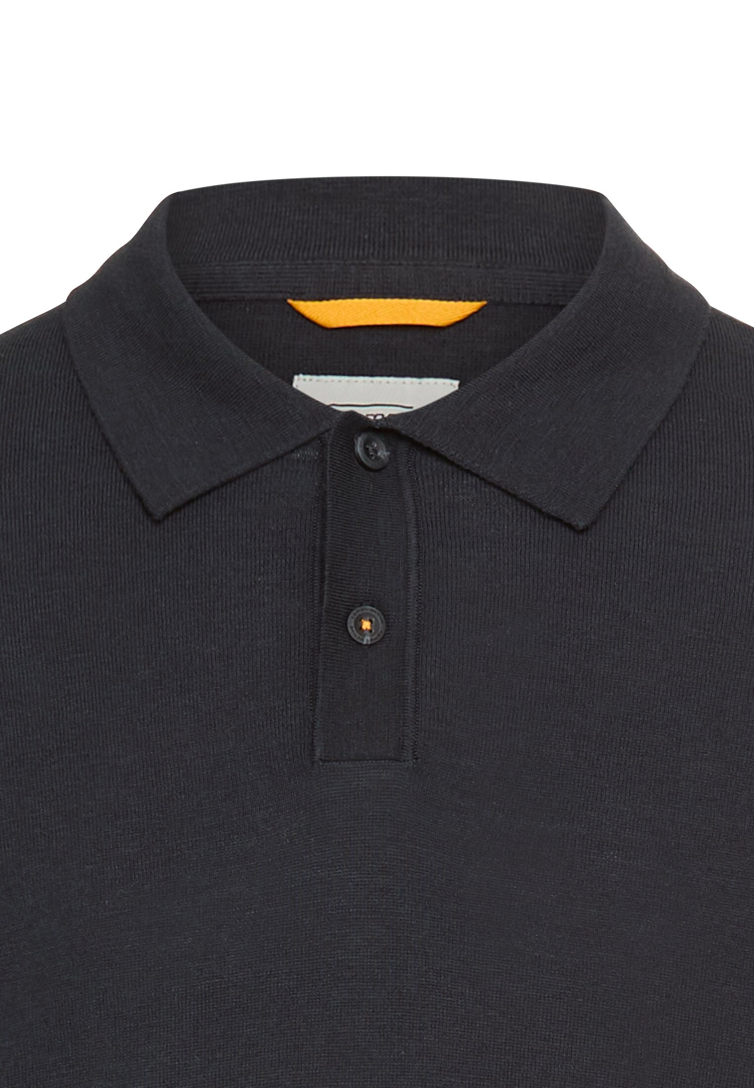 camel active Langarm-Poloshirt, mit Rippbündchen