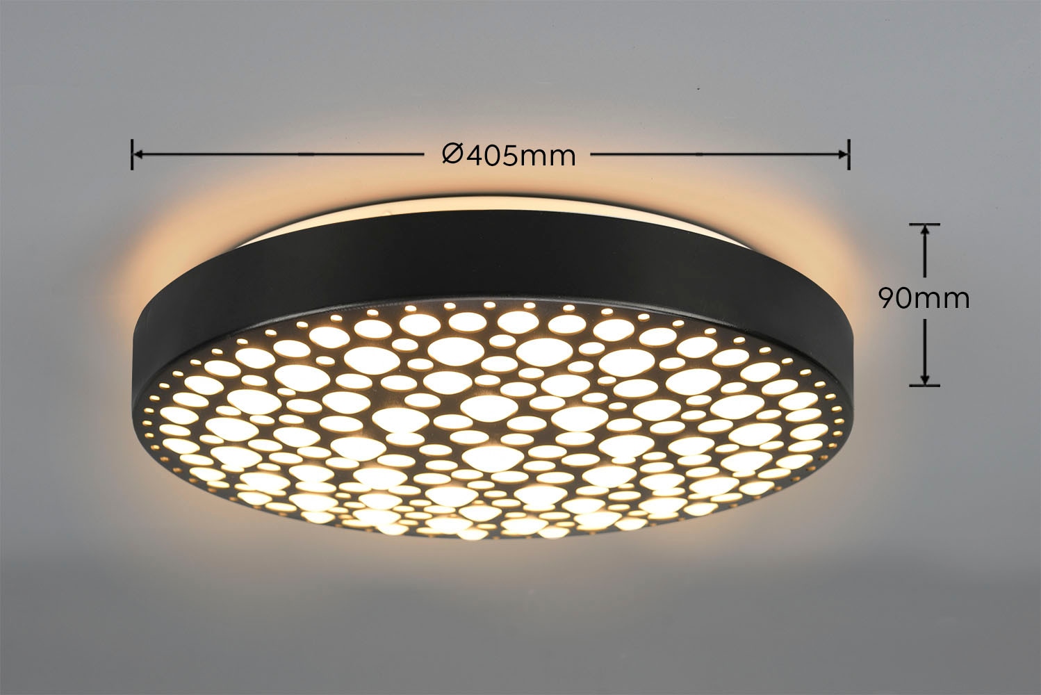 REALITY Leuchten LED Deckenleuchte »Chizu«, 1 flammig, Leuchtmittel LED-Board | LED fest integriert, Regenbogen RGB-Wechsel, dimmbar per Fernbedienung, Memory, Nachtlicht