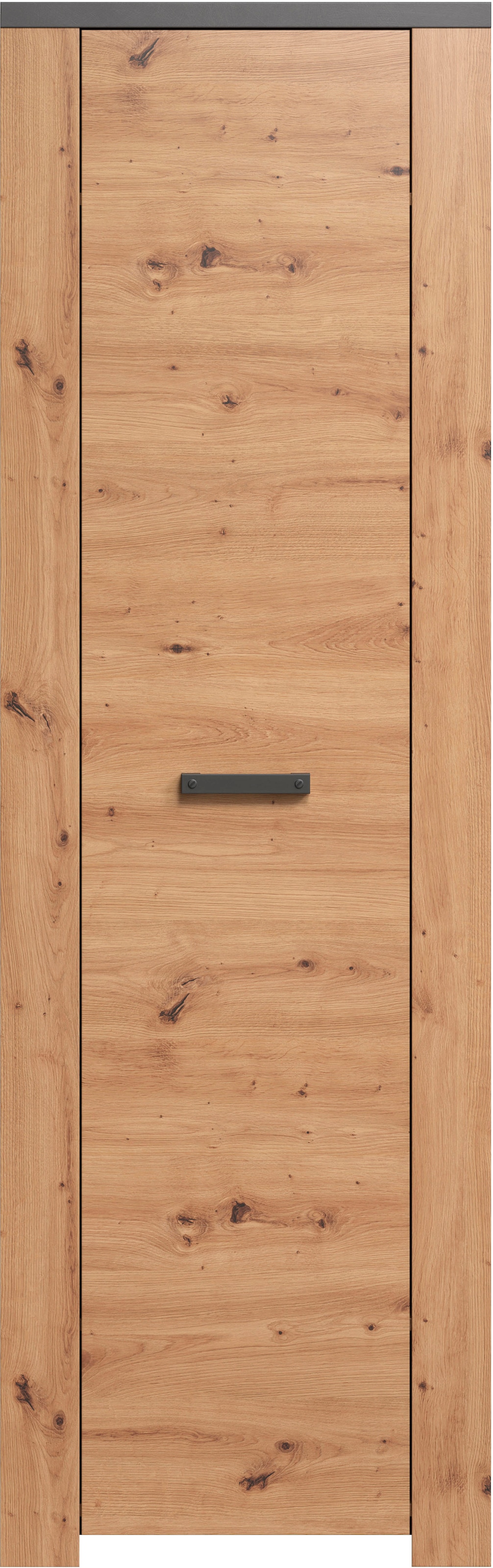 Home affaire Garderobenschrank »Ambres Inkl. ausziehbarer Kleiderstange«, (1 St.), matte Echtholzoptik, ca. 62 cm breit, ausziehbare Kleiderstange