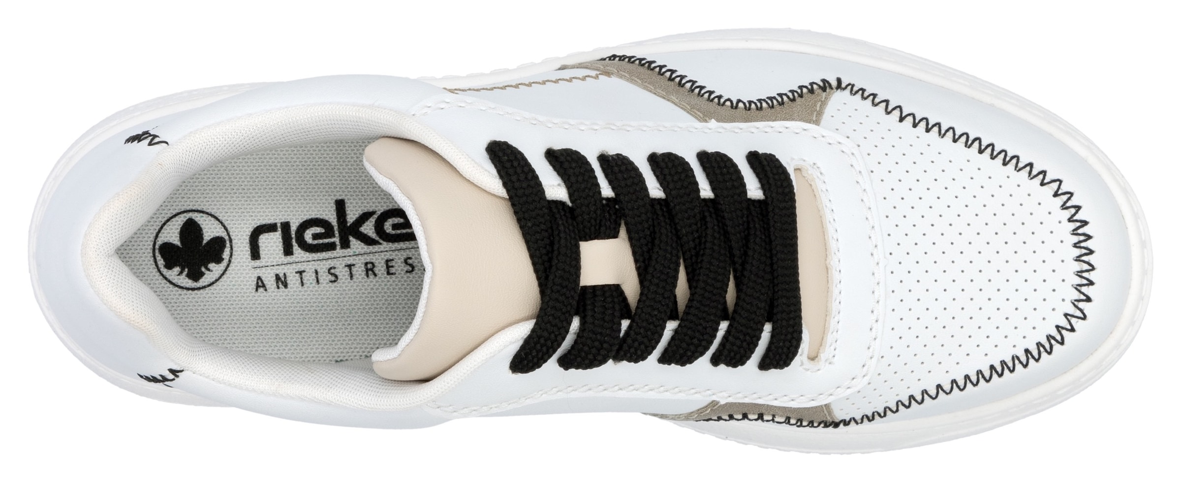 Rieker Plateausneaker, Keilsneaker, Schnürschuh, Halbschuh mit modischen Kontrastdetails