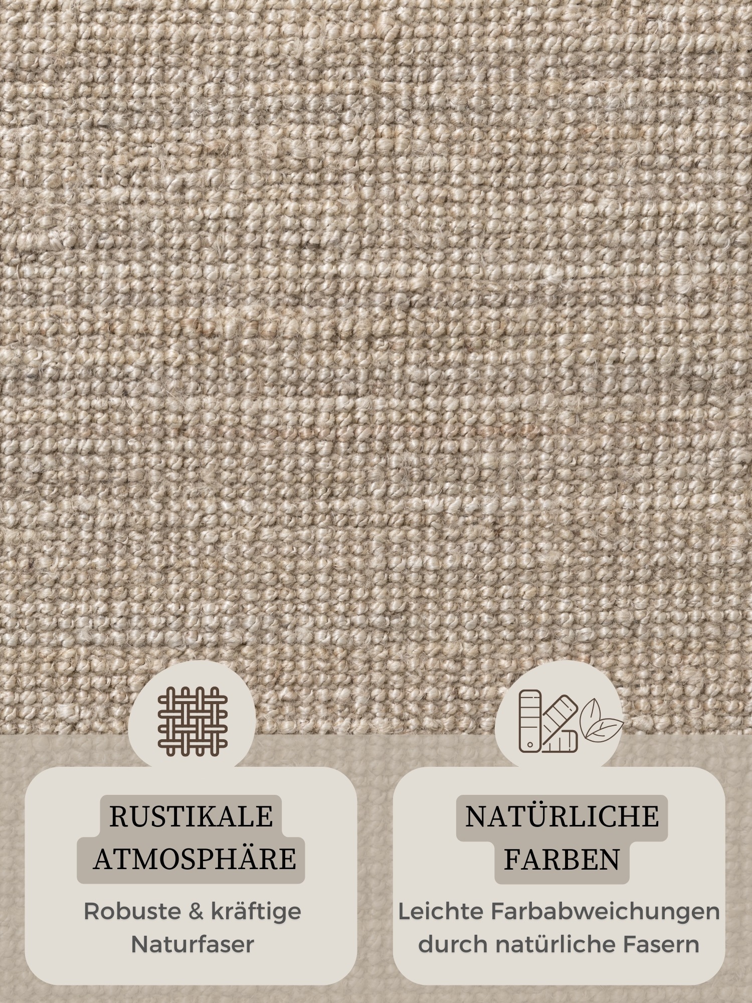 HANSE Home Teppich »Jaipur Juteteppich, als Läufer und in Rund«, rechteckig, 10 mm Höhe, 100% Naturfaser, Wohnzimmer, Esszimmer, Schlafzimmer, GRS