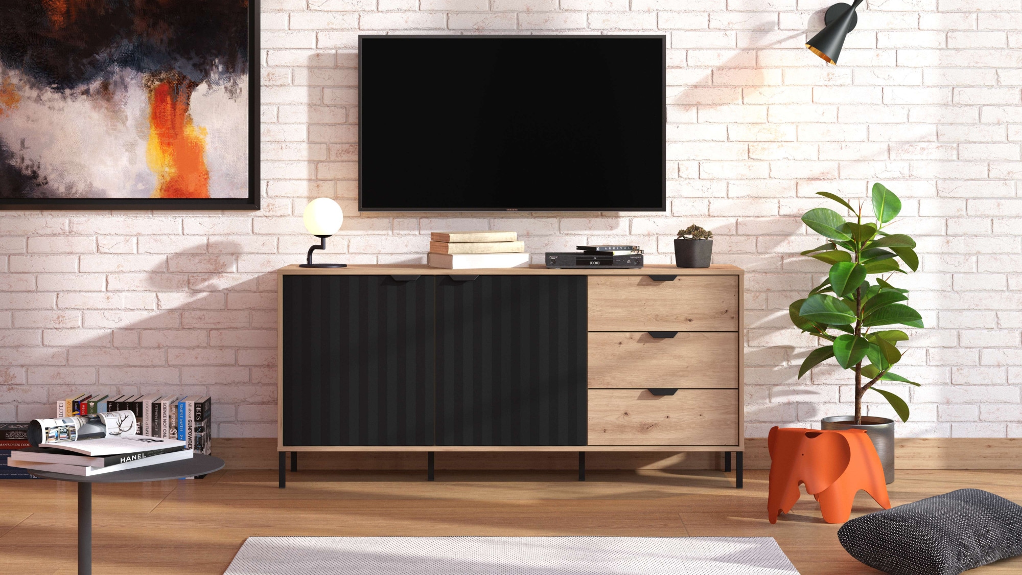 TV-Board »Vandea Lowboard, TV-Schrank, TV-Ständer, modernes Design«, Trendfarben,...