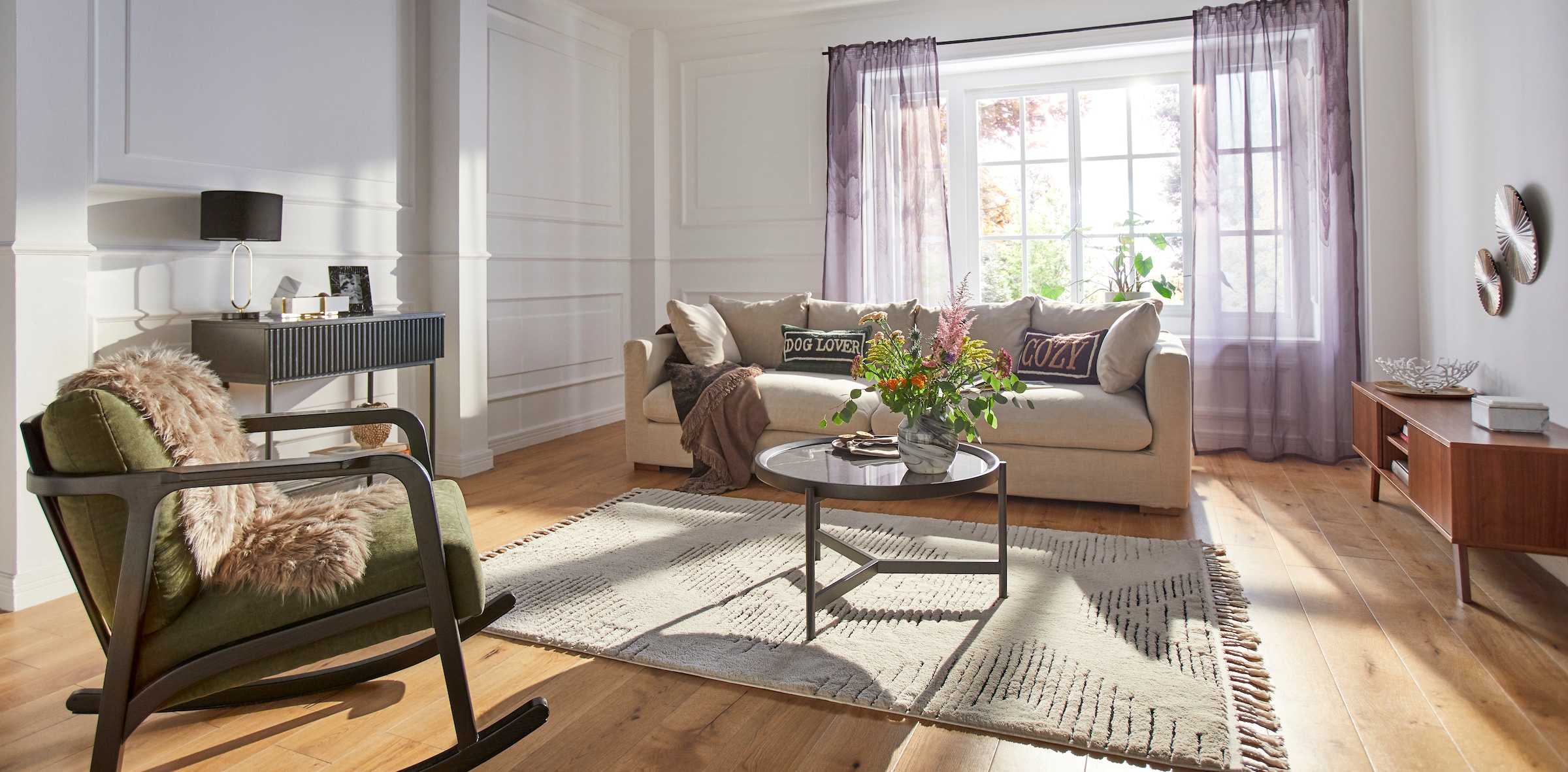 Guido Maria Kretschmer Home&Living Gardine »Greet«, (1 St.), Voile halbtransparent