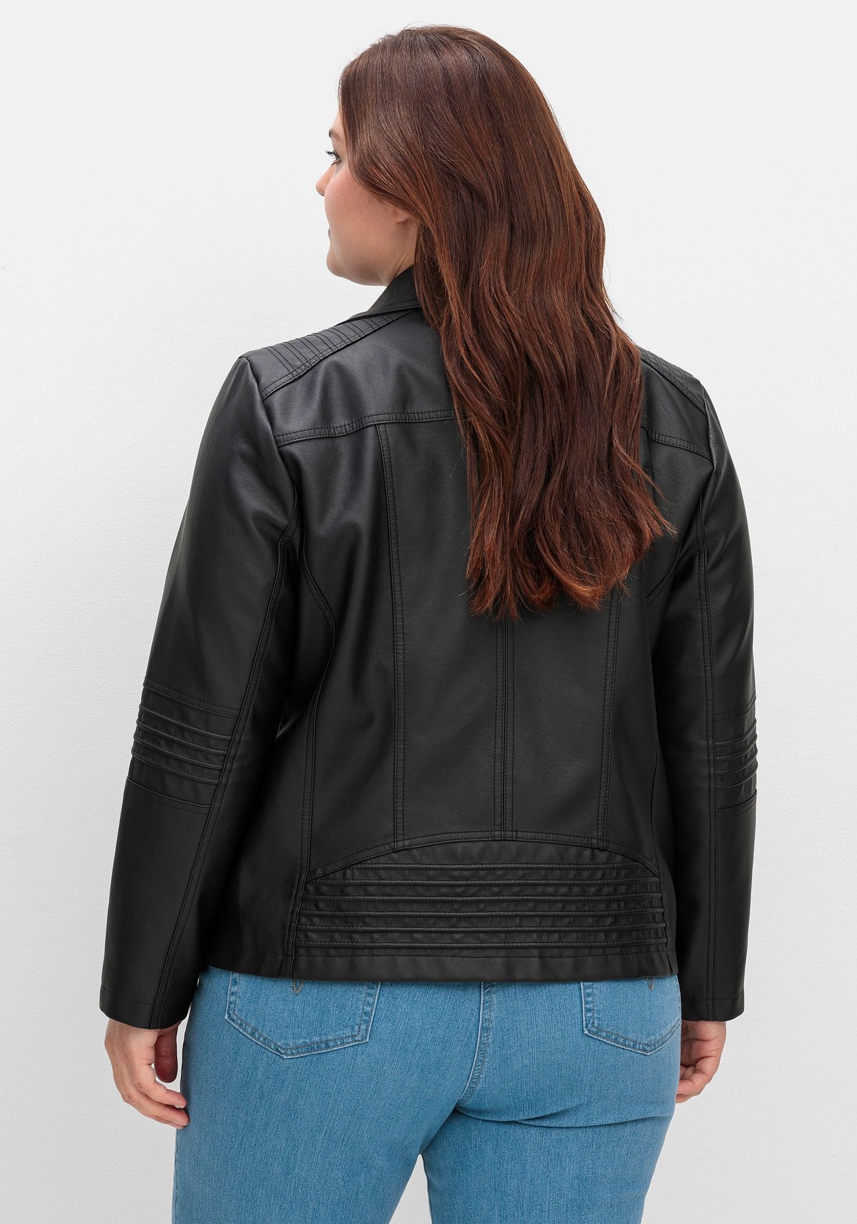 Sheego Lederimitatjacke »Bikerjacke im Bikerlook«