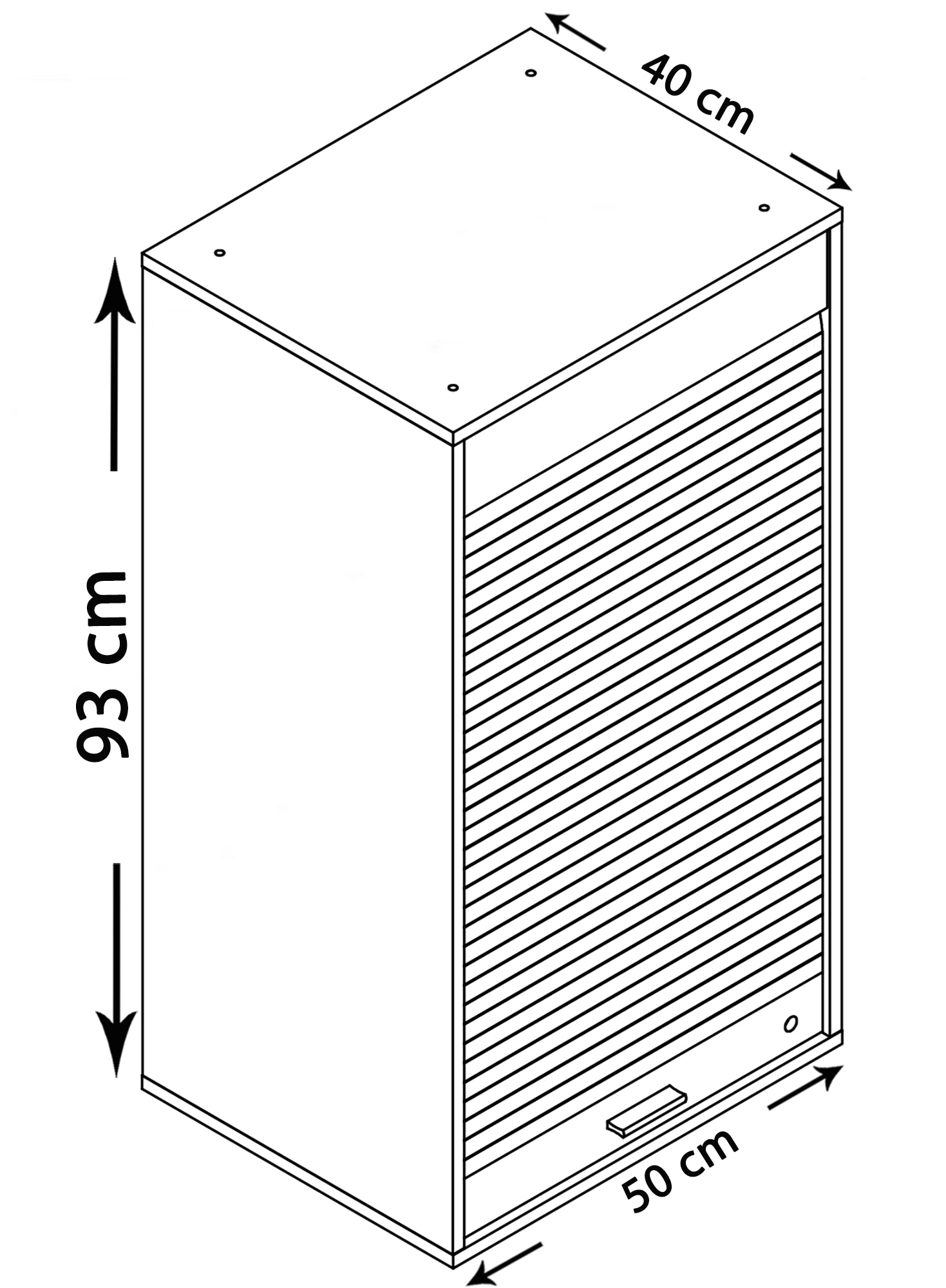 VCM Aktenschrank »Holz Büroschrank Aktenschrank Rollladen Aktos L«, (1 St., VCM Aktos)